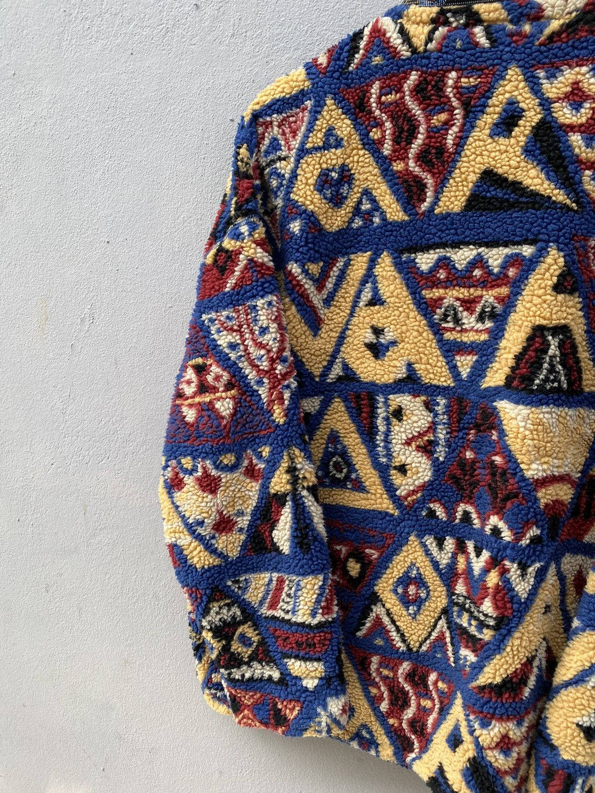 Beauty Beast × go slow caravan 💥RARE💥 Vintage GO SLOW CARAVAN Printed Deep Pile Fleece Size US L / EU 52-54 / 3 - 23 Thumbnail