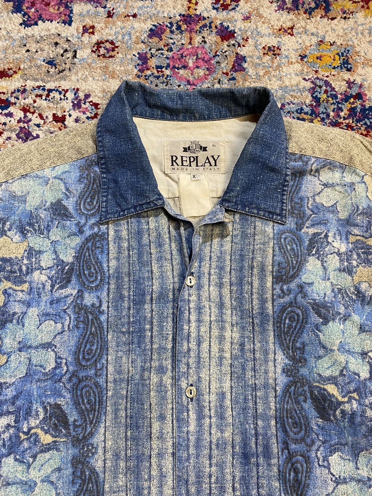Replay × Vintage REPLAY Aloha Hawaii Union Made Button Up Shirts Size US XL / EU 56 / 4 - 9 Thumbnail