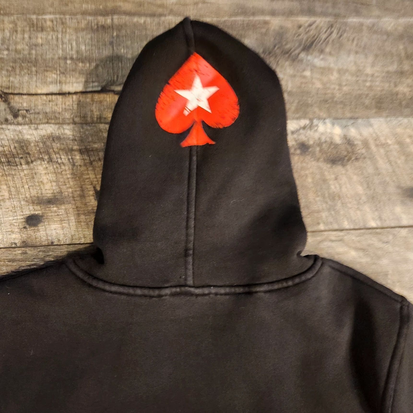 Logo 7 VINTAGE World Series Of Poker Hoodie Women's 2XL Black Spade Logo Long Sleeve Crew Neck Pouch Embroidered Fleece Casual Size XXL / US 16-18 / IT 52-54 - 7 Thumbnail