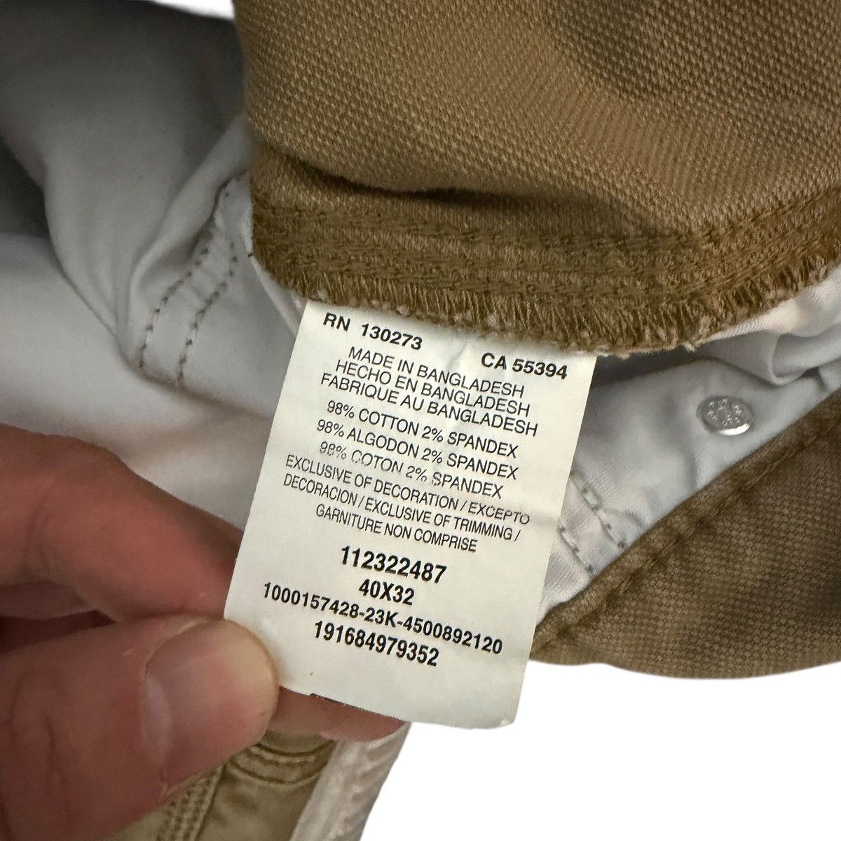 Lee Vintage Tan Khaki Baggy Lee Workwear Carpenter Pants 40x31 Size US 40 / EU 56 - 4 Thumbnail