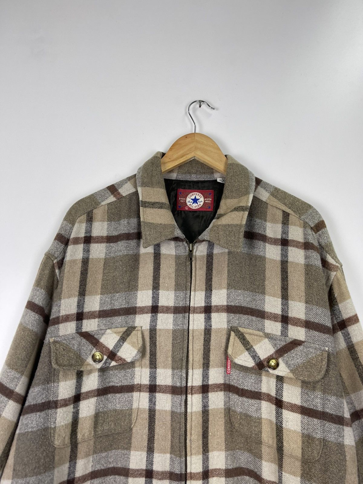 Converse × Vintage Vintage Converse All Star Flannel Jacket Size US XL / EU 56 / 4 - 6 Thumbnail