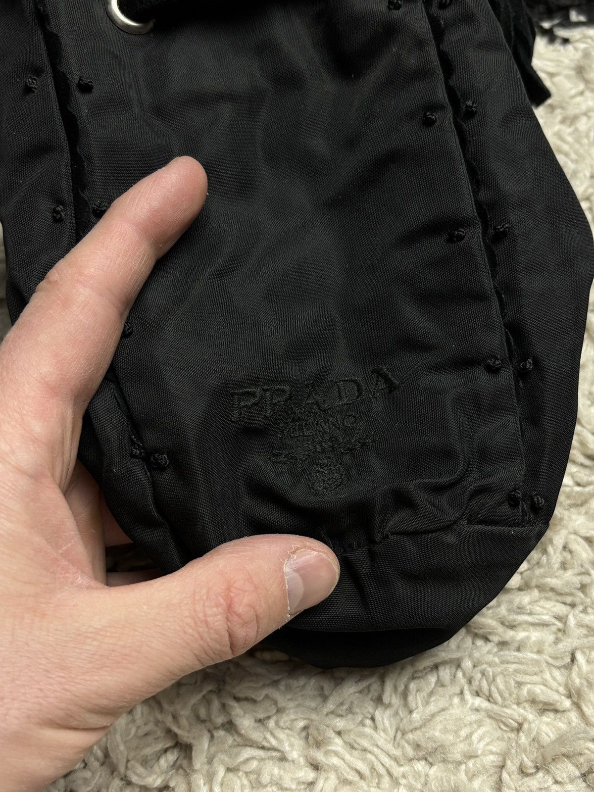 Prada Prada Vintage Mini Drawstring Bucket Bag Size ONE SIZE - 4 Thumbnail