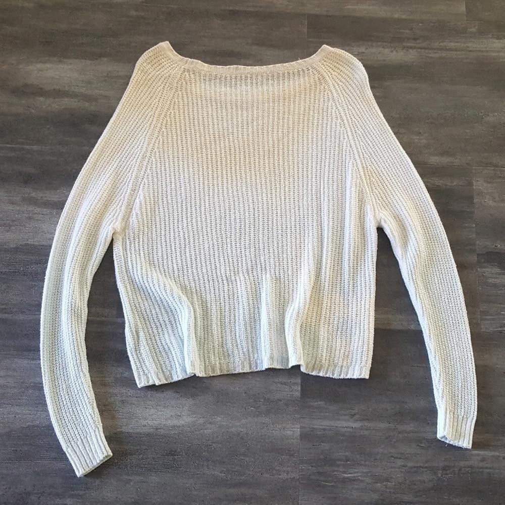 Designer White Ombre Melville Sweater Long Sleeve Size ONE SIZE - 2 Thumbnail