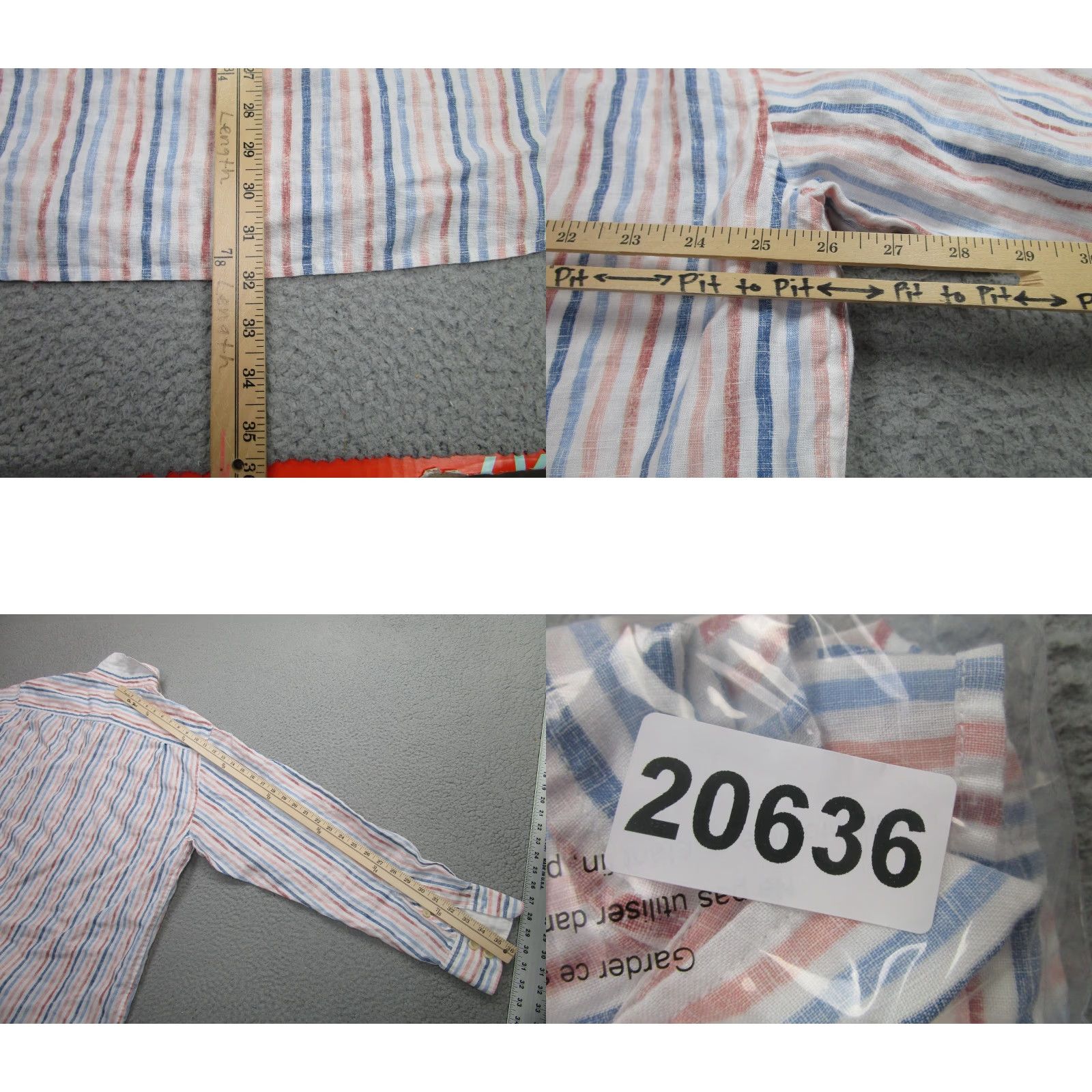 Tommy Bahama Tommy Bahama Shirt Mens Extra Large Linen Striped Multicolor Long Sleeve Button-Up Pocket Size US XL / EU 56 / 4 - 8 Thumbnail