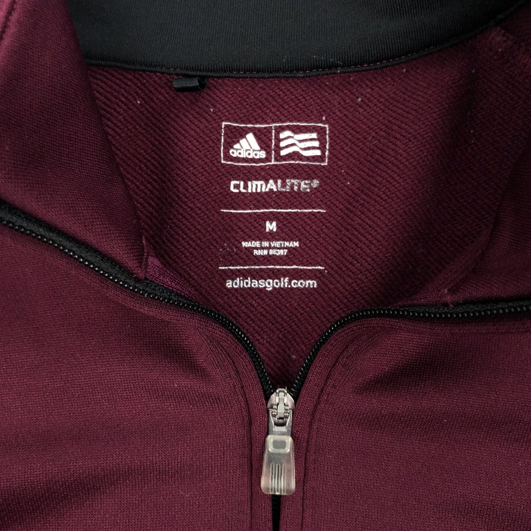 Adidas Adidas M Climalite Quarter Zip Pullover Top Golf Activewear Raglan Long Sleeve Mock Neck Zip Piping Brand Logo Size US M / EU 48-50 / 2 - 4 Thumbnail