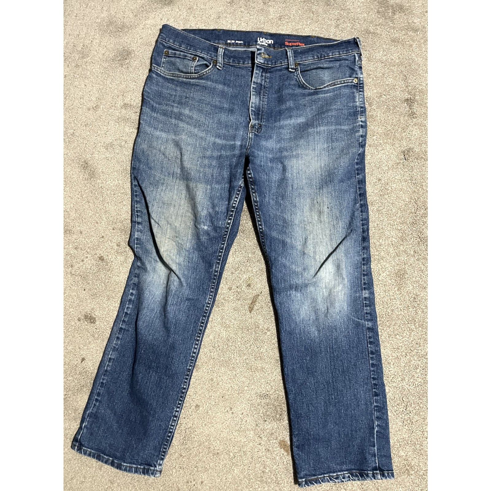 Vintage Urban Pipeline Jeans Men Relaxed Straight 38x30 Denim Blue Size US 38 / EU 54 - 2 Thumbnail