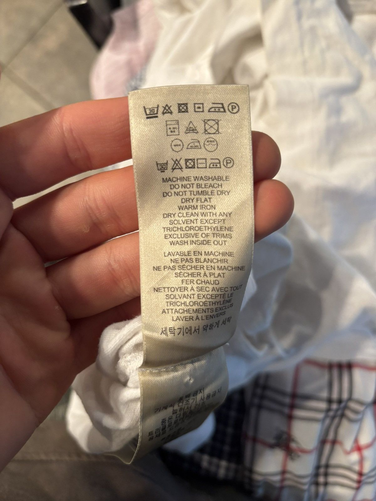 Burberry White XXL Burberry Brit Polo With Burberry Print on Collar Size US XXL / EU 58 / 5 - 4 Thumbnail