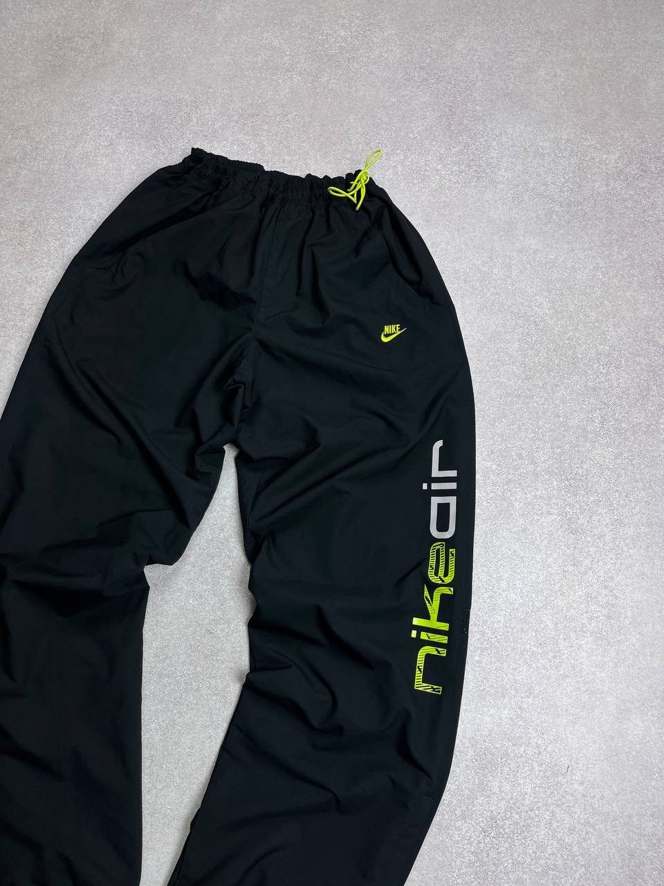 Nike × Vintage Vintage Nike Air Neon Swoosh Baggy Nylon Track Pants Y2K M Size US 32 / EU 48 - 2 Thumbnail
