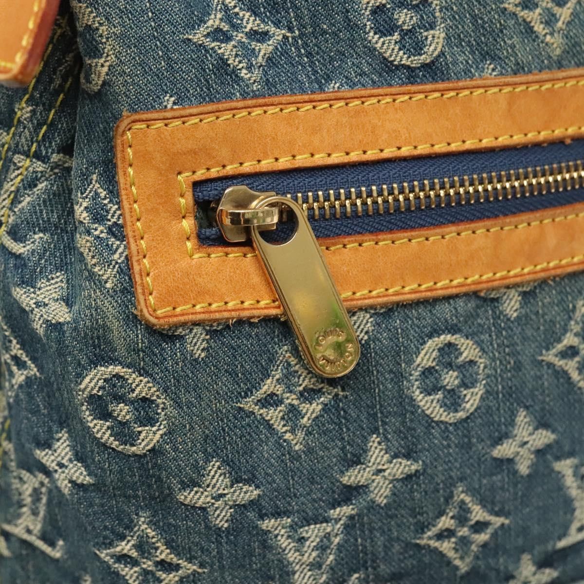 Louis Vuitton LOUIS VUITTON Monogram Denim Buggy GM Shoulder Bag Blue Size ONE SIZE - 14 Thumbnail