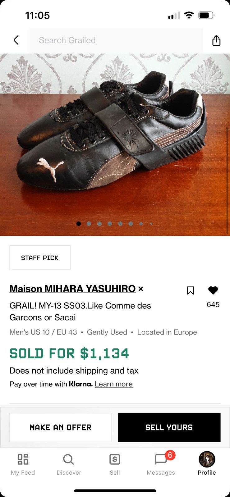 Maison MIHARA YASUHIRO × Puma SS03 MAISON MIHARA YASHIRO X PUMA TRAINERS Size US 10 / EU 43 - 8 Thumbnail