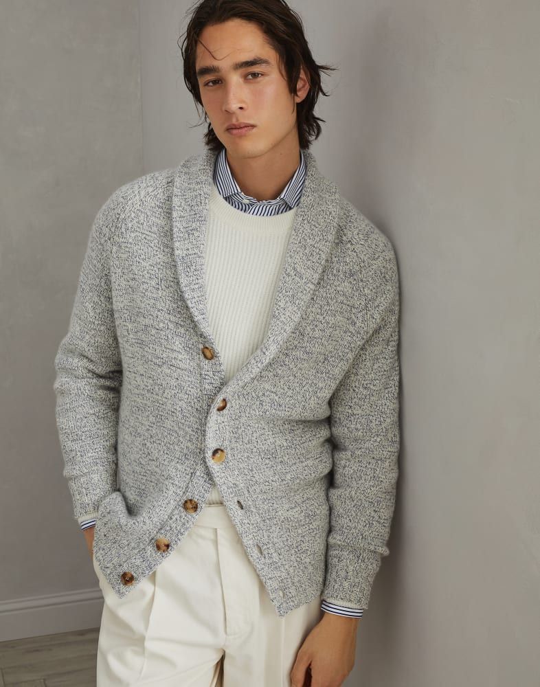 Brunello Cucinelli o1w1db10825 Cashmere Cardigan in Grey Size US XL / EU 56 / 4 - 4 Thumbnail