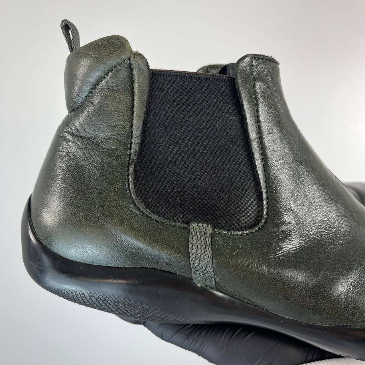 Prada PRADA Men’s Leather Chelsea Boots Green EU 43 / US 9.5 Size US 9.5 / EU 42-43 - 6 Thumbnail
