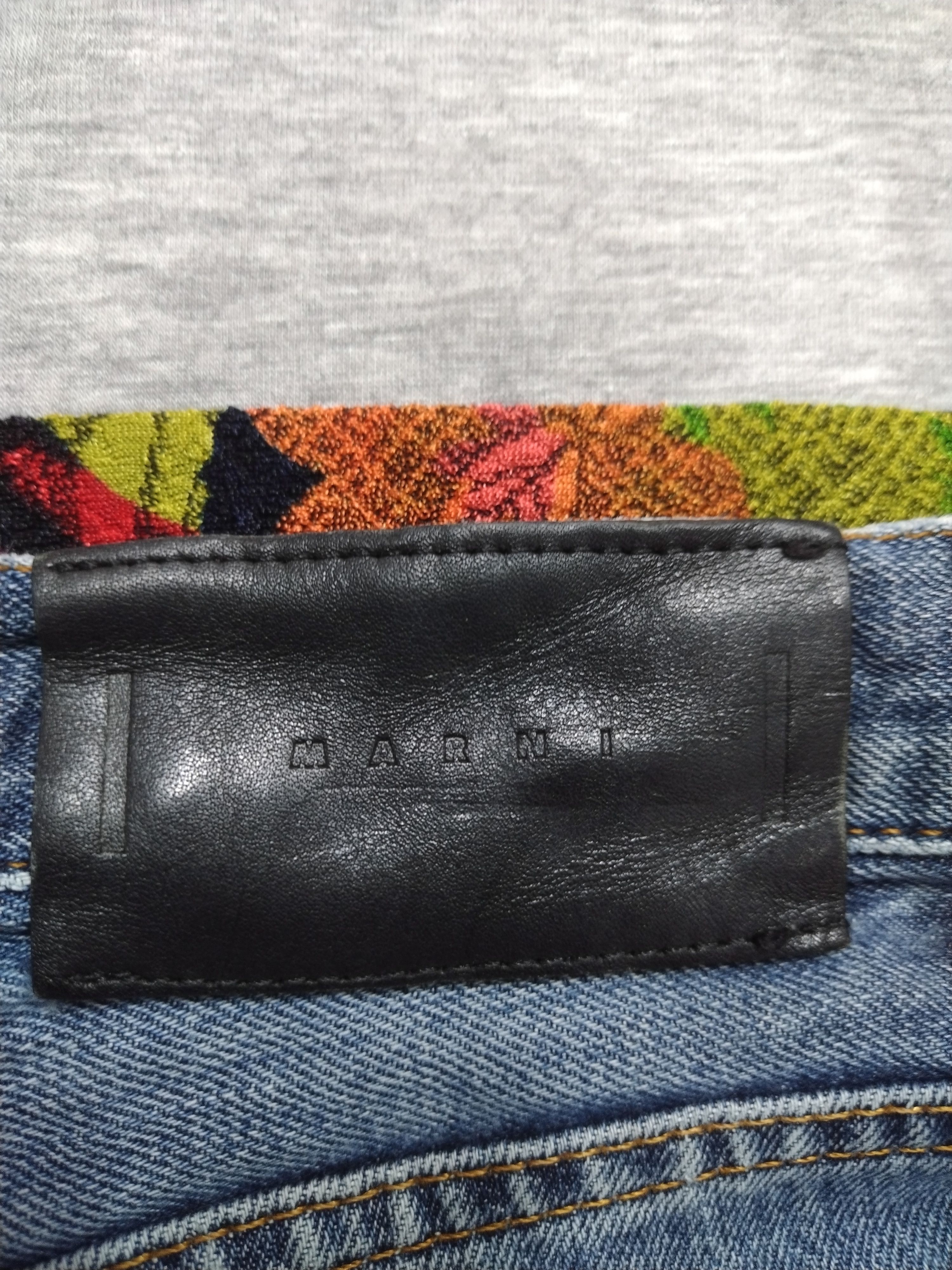 Marni Marni Washed Straight Leg Checkered inside Leg Size US 31 - 12 Thumbnail
