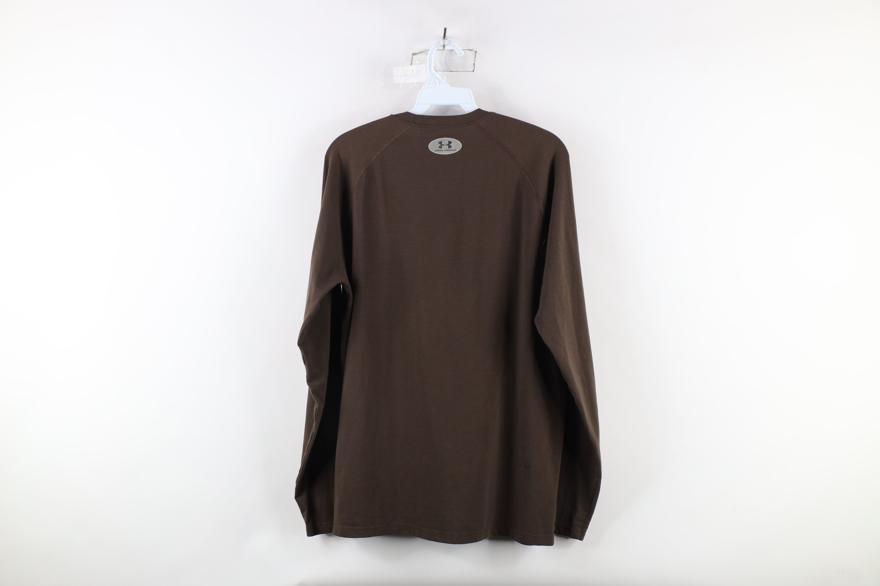 Under Armour × Vintage Under Armour Knit Training Long Sleeve T-Shirt Brown Size US S / EU 44-46 / 1 - 9 Thumbnail