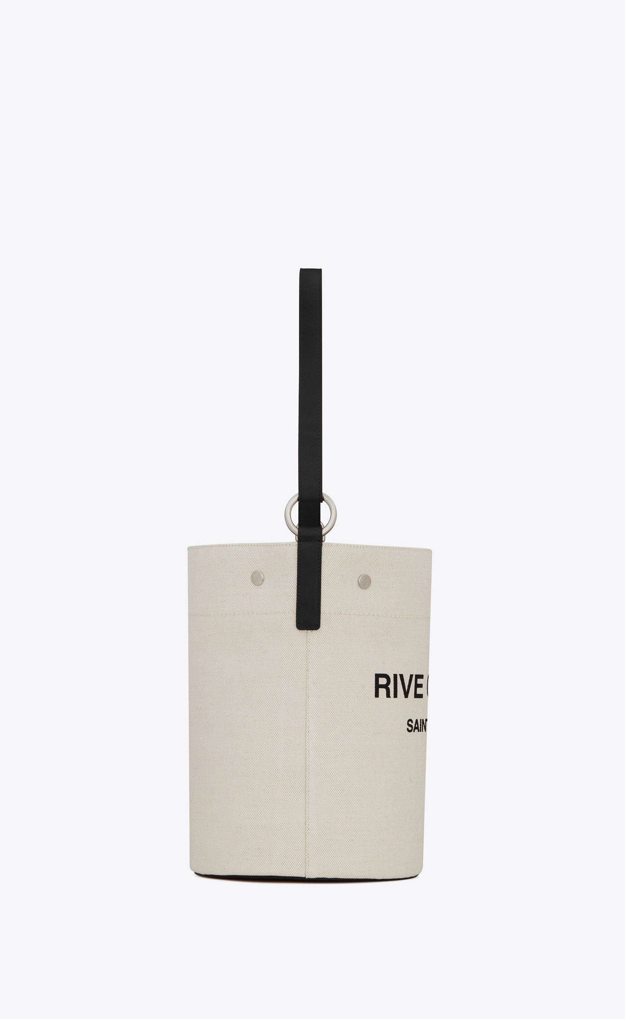 Saint Laurent Paris o1bcso1str1225 Size: OS/Rive Gauche Bucket Bag in White Size ONE SIZE - 5 Thumbnail