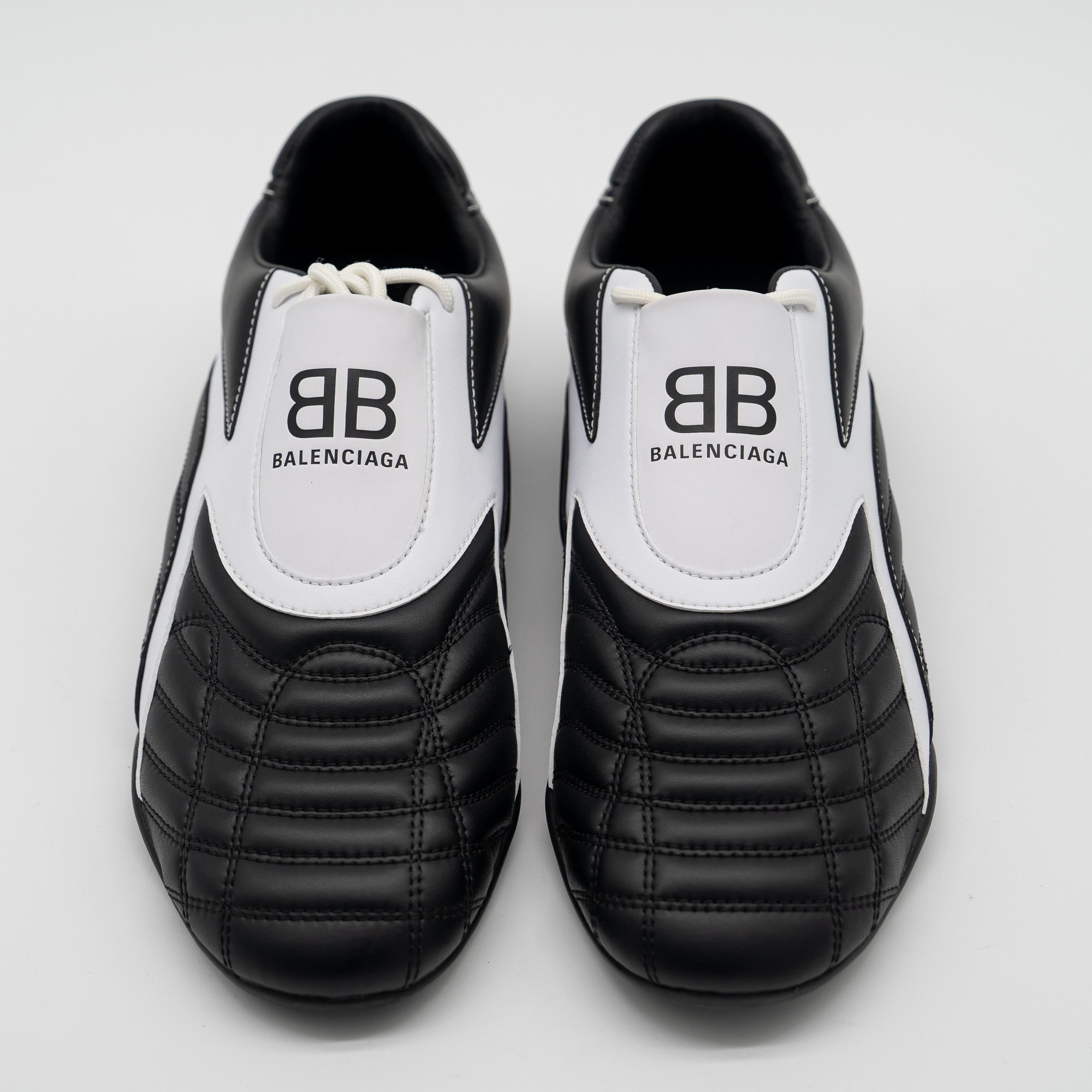 Balenciaga 44 - Balenciaga Zen Sneakers Black White Leather Size US 11 / EU 44 - 3 Thumbnail