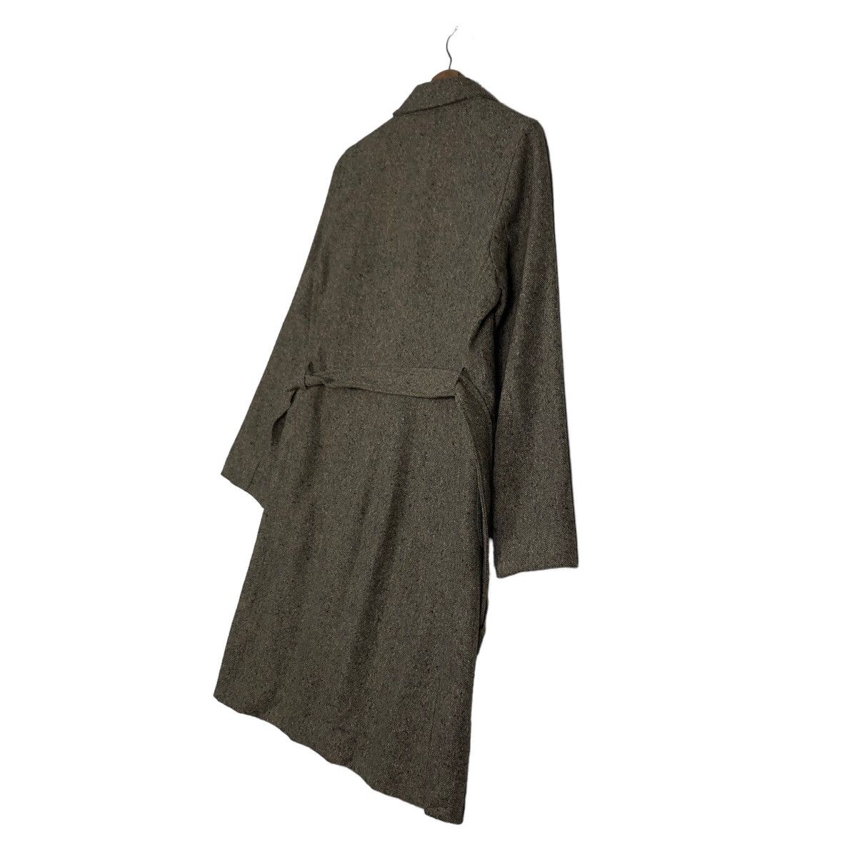 Margaret Howell 🔥Rich Grey - Long Coats Fly Jackets Wool Herringbone Belted Size US M / EU 48-50 / 2 - 10 Thumbnail
