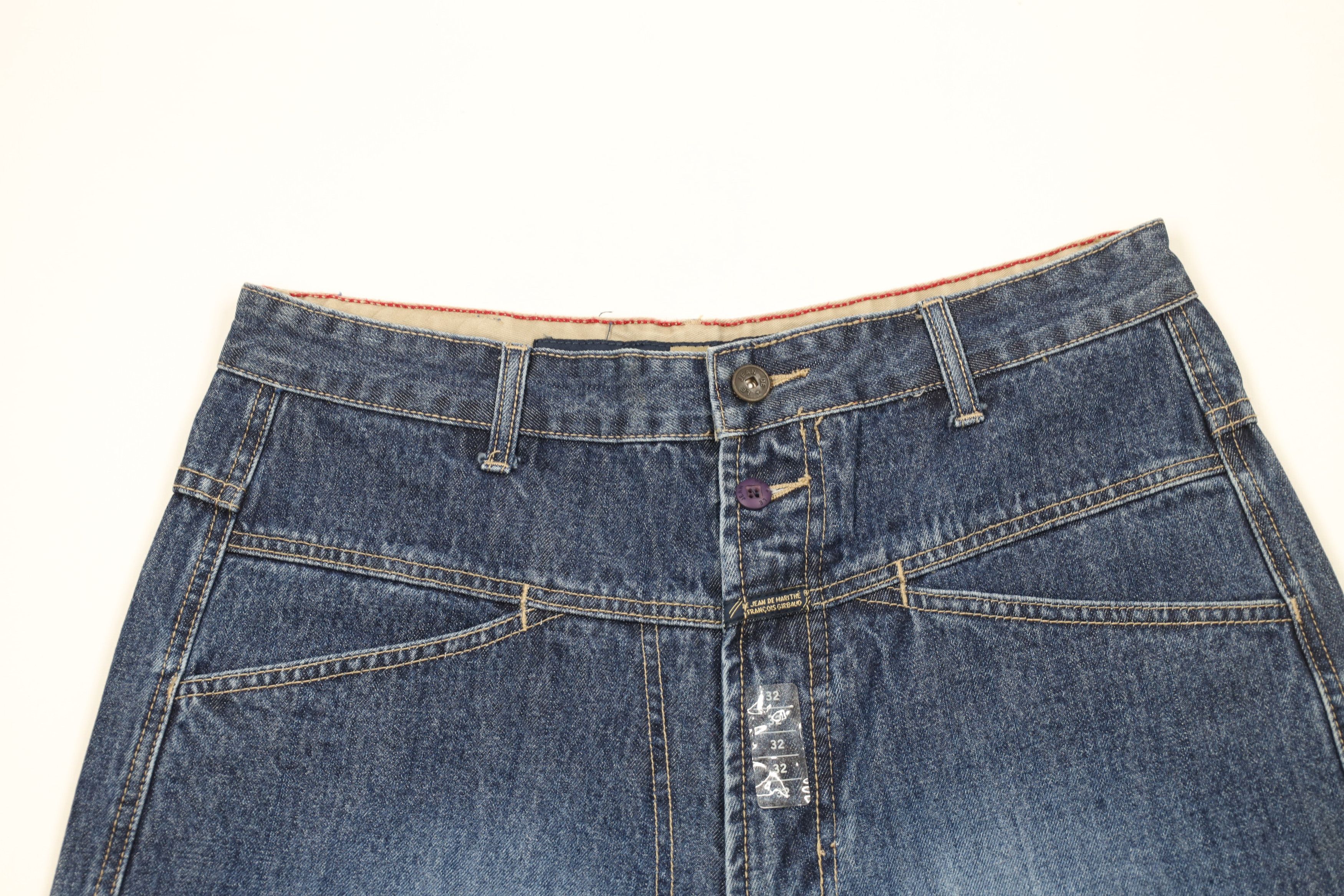 Marithe + Francois Girbaud × Vintage Deadstock Vintage 90s Marithe Francois Girbaud Denim Shorts Size US 32 / EU 48 - 2 Thumbnail