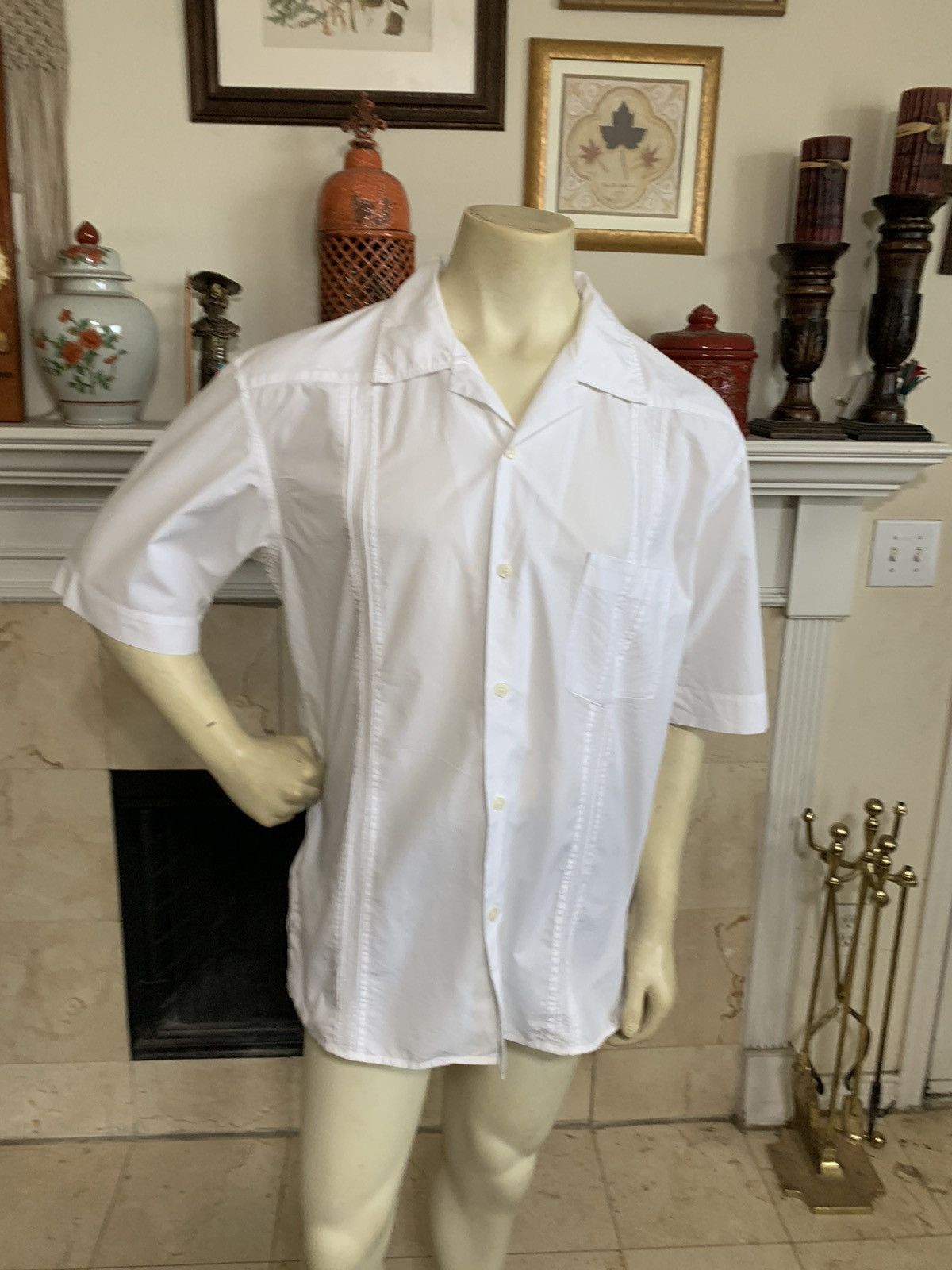 Lemaire × Uniqlo Guayabera Camp collar SS button up Size US L / EU 52-54 / 3 - 1 Thumbnail