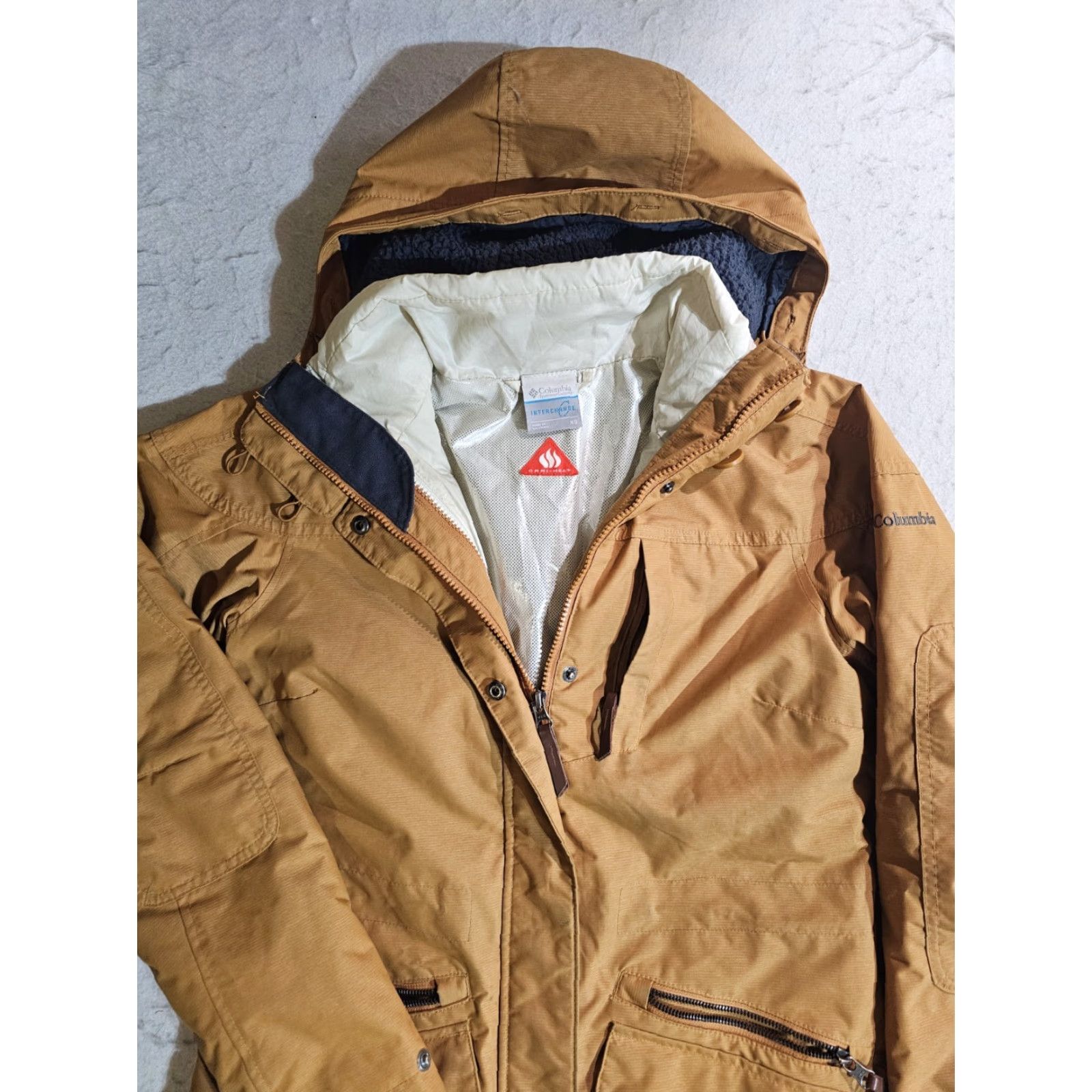 Vintage Columbia Signature Interchange Omni-Heat 3-in-1 Long Parka Hooded Womens XS Jacket Brown Size XS / US 0-2 / IT 36-38 - 2 Thumbnail