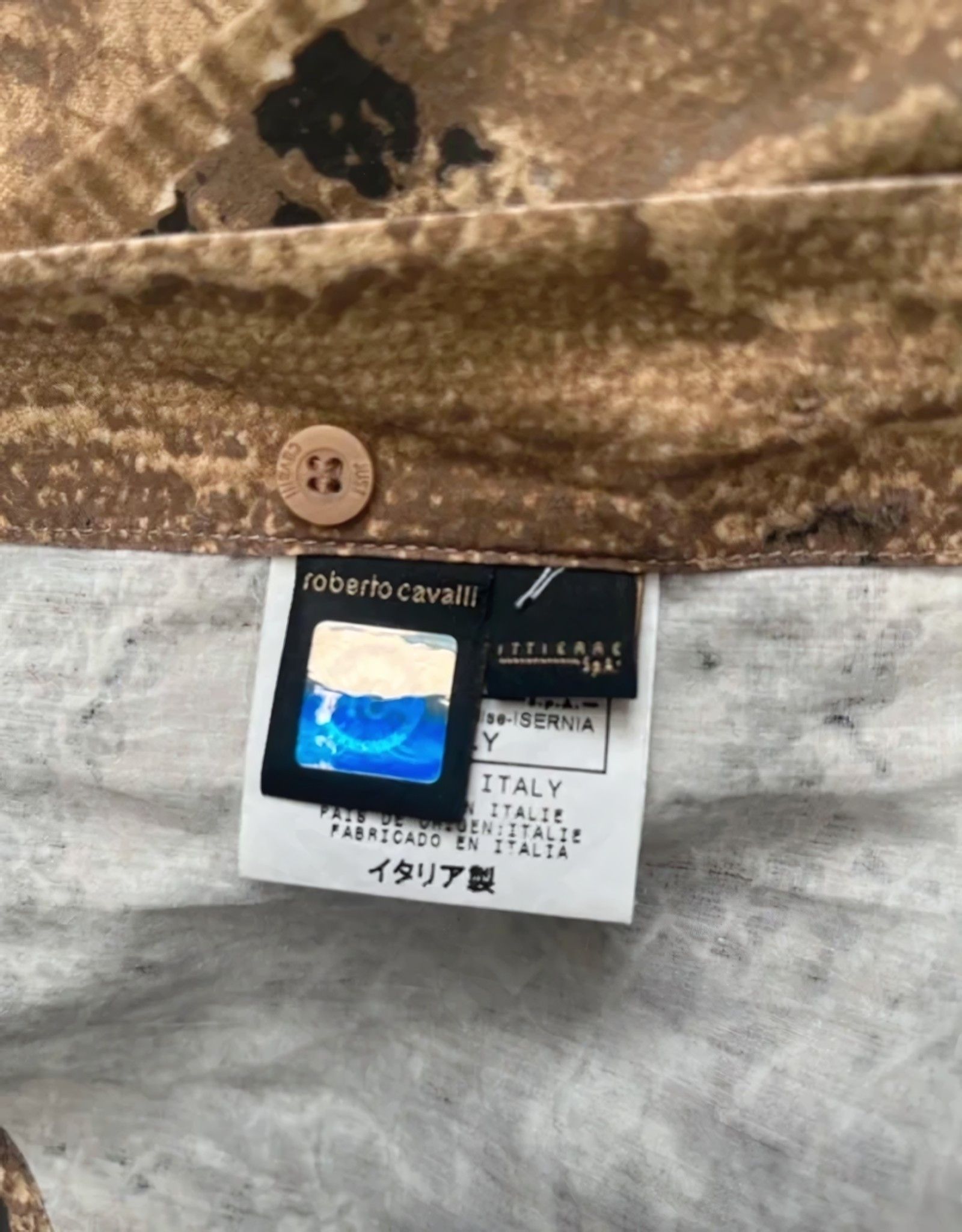Roberto Cavalli SNAKESKIN SHIRT Size US S / EU 44-46 / 1 - 4 Thumbnail
