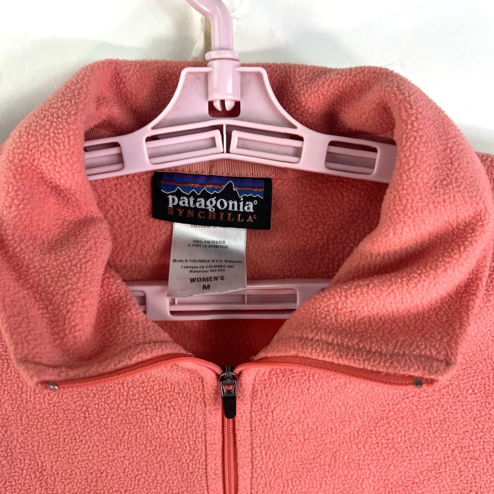 Patagonia Patagonia Synchilla Fleece Sweatshirt Womens M 1/4 Zip Orange Peach Logo Pullover Outdoor Activewear Woolless? Size M / US 6-8 / IT 42-44 - 4 Thumbnail