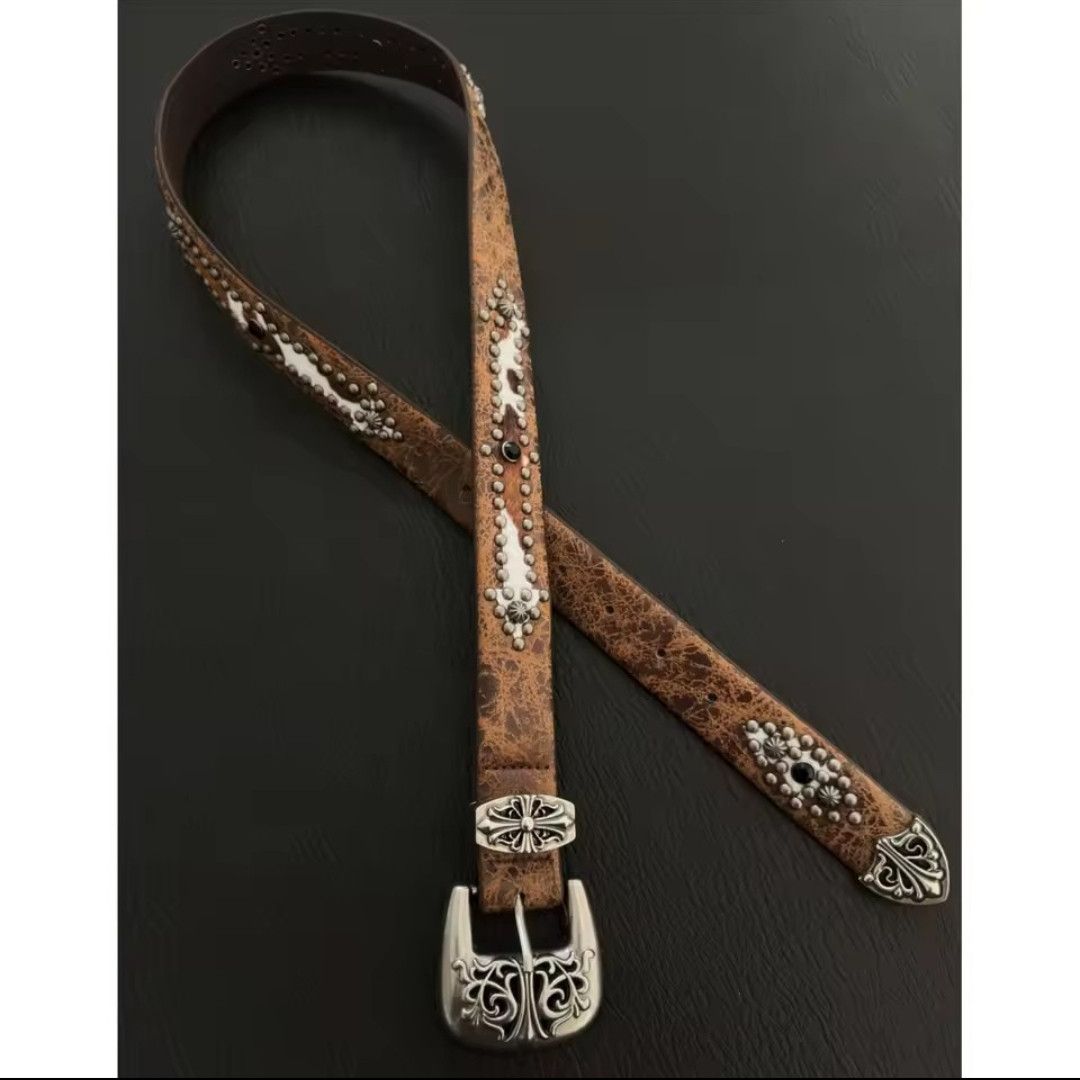 Other Distressed Metal Carved Belt Size ONE SIZE - 4 Thumbnail