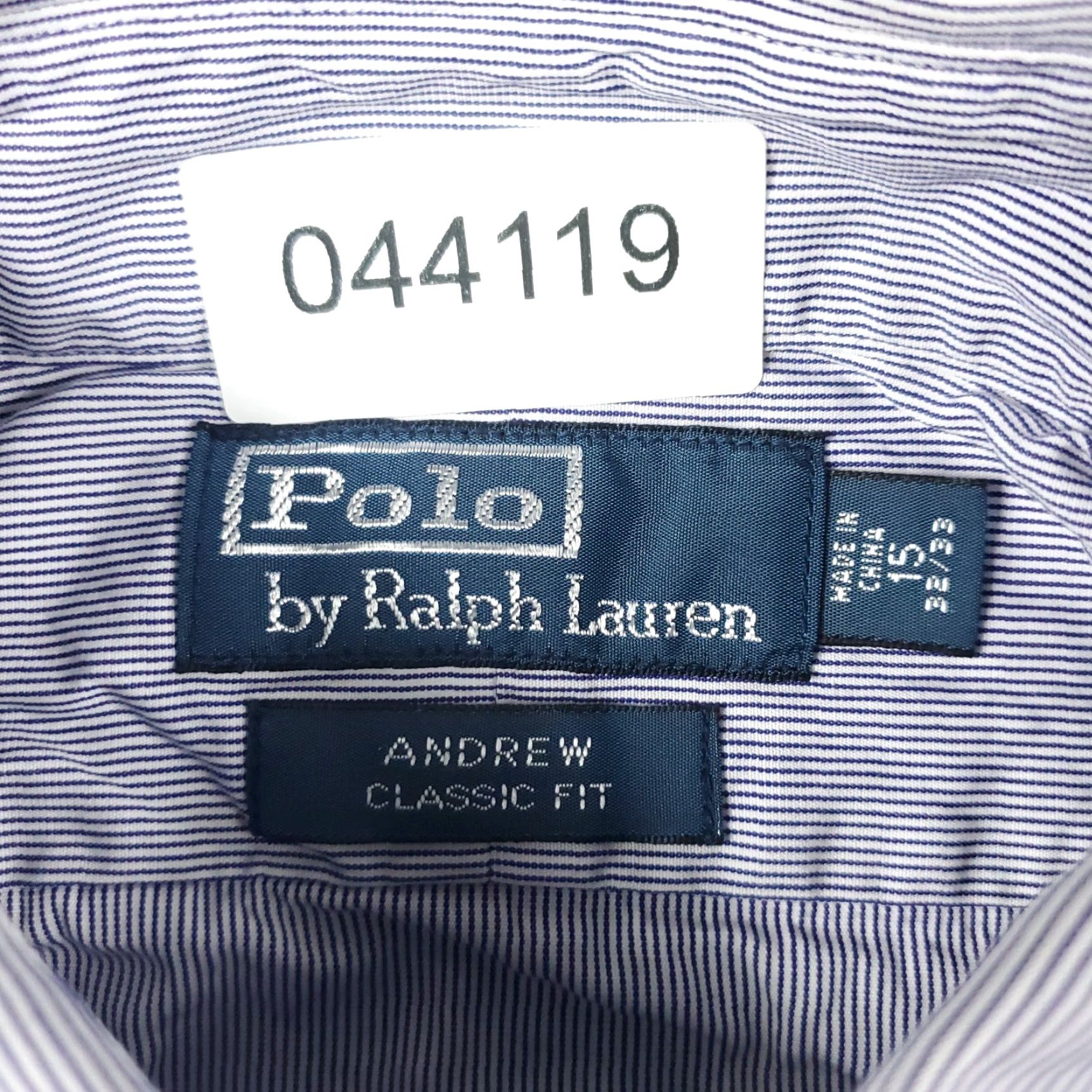 Ralph Lauren Ralph Lauren Dress Shirt Mens 15 Blue Striped Long Sleeve Button Up Regular Fit Size 40R - 6 Thumbnail