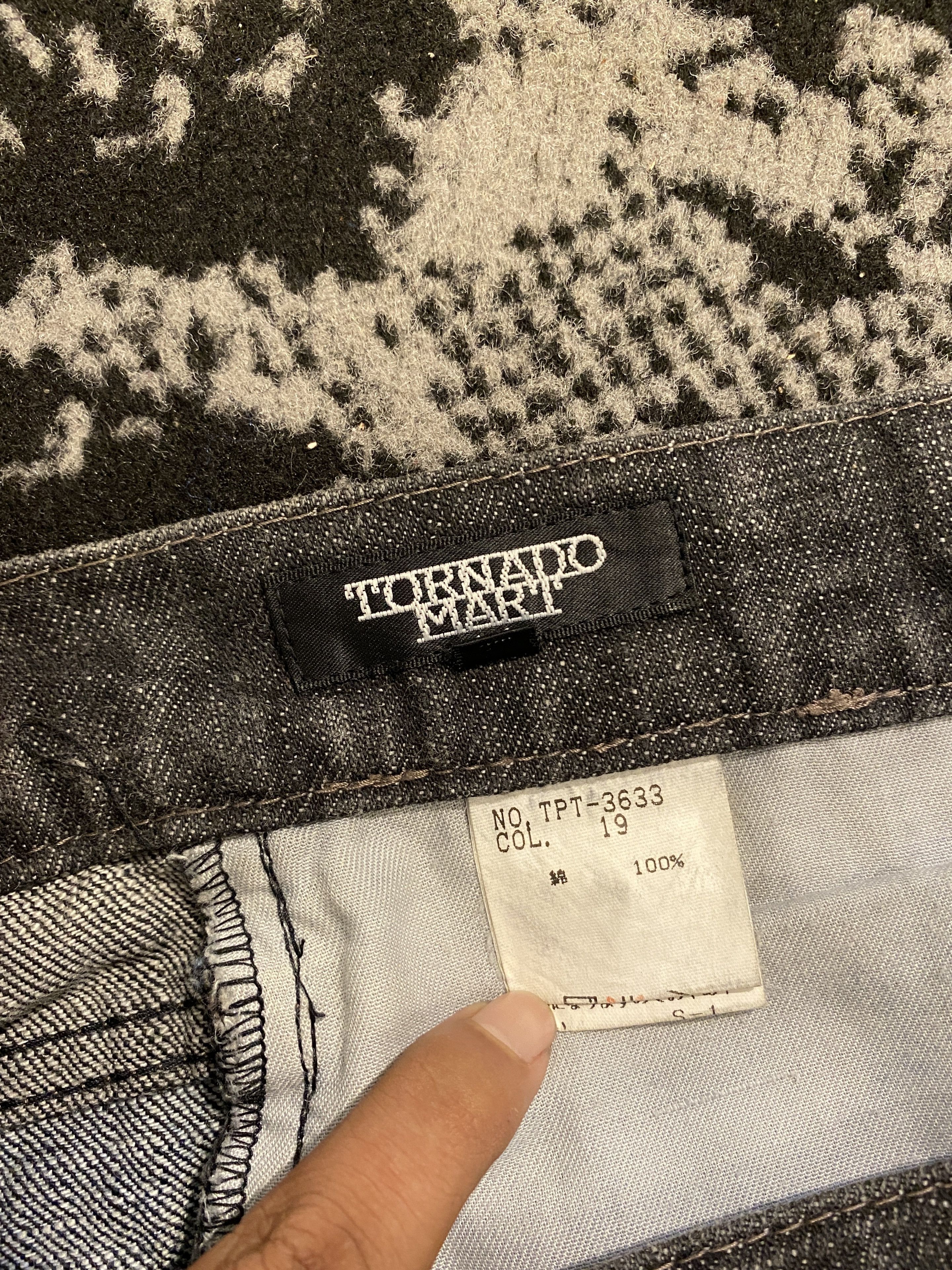 Tornado Mart Tornado Mart Patch Patchwork Denim Jeans Gray Blue Vintage Size US 30 / EU 46 - 10 Thumbnail