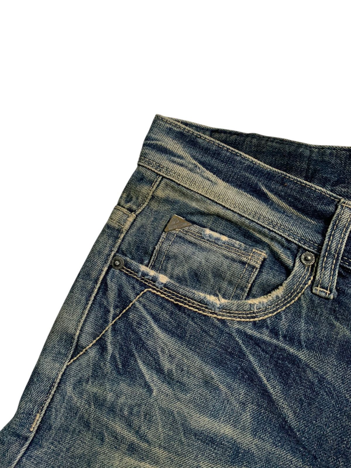 GOSTAR DE FUGA FLARE JAMBANGEE RUSTY PUNK STYLE JAPANESE DISTRESSED DENIM Size US 34 / EU 50 - 10 Thumbnail