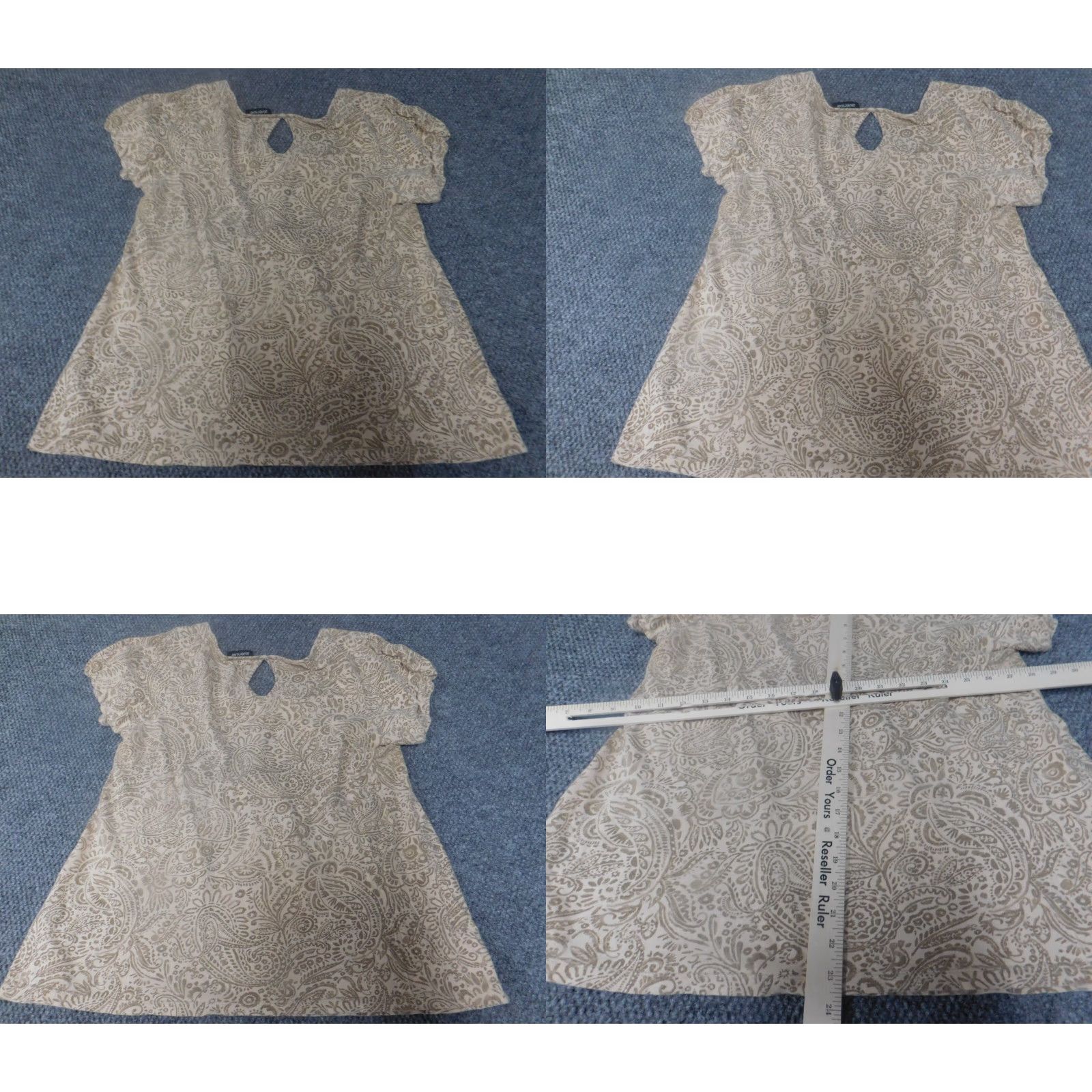 Avenue Avenue Womens Blouse 14 beige Pullover stretch Size XL / US 12-14 / IT 48-50 - 8 Thumbnail