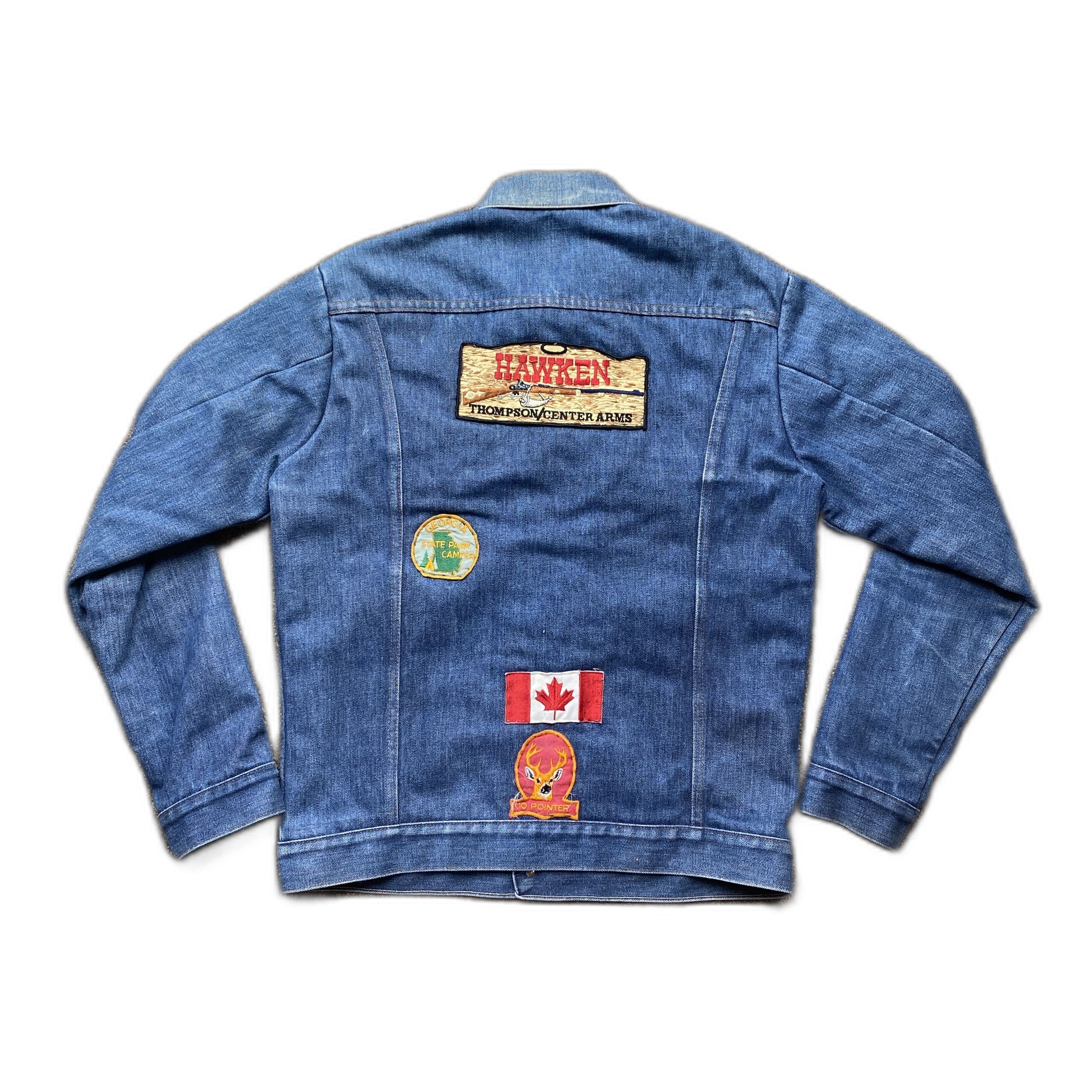 Vintage Vintage 70s Patched Denim Trucker Jacket Quilted Lined Size US L / EU 52-54 / 3 - 2 Thumbnail