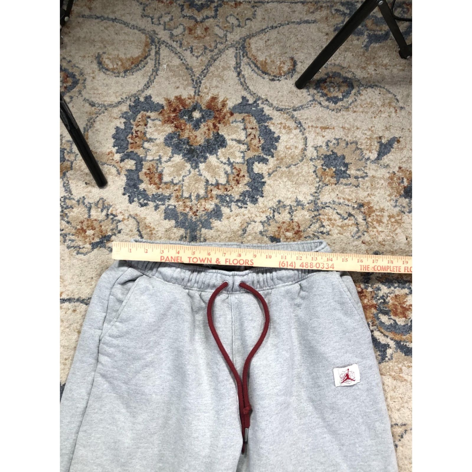 Jordan Brand Jordan Jogger Pants Mens S Gray French Terry Sweatpants Cuffed Zip Pocket Pockets Jumpman Logo Size US 29 - 6 Thumbnail