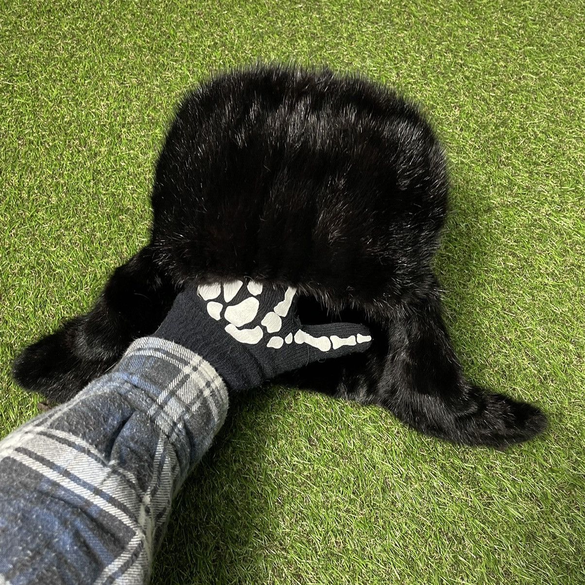 Vintage Vintage Y2K Fuzzy Beanie Black Streetwear Alt Grunge Boxy OS Size ONE SIZE - 1 Thumbnail