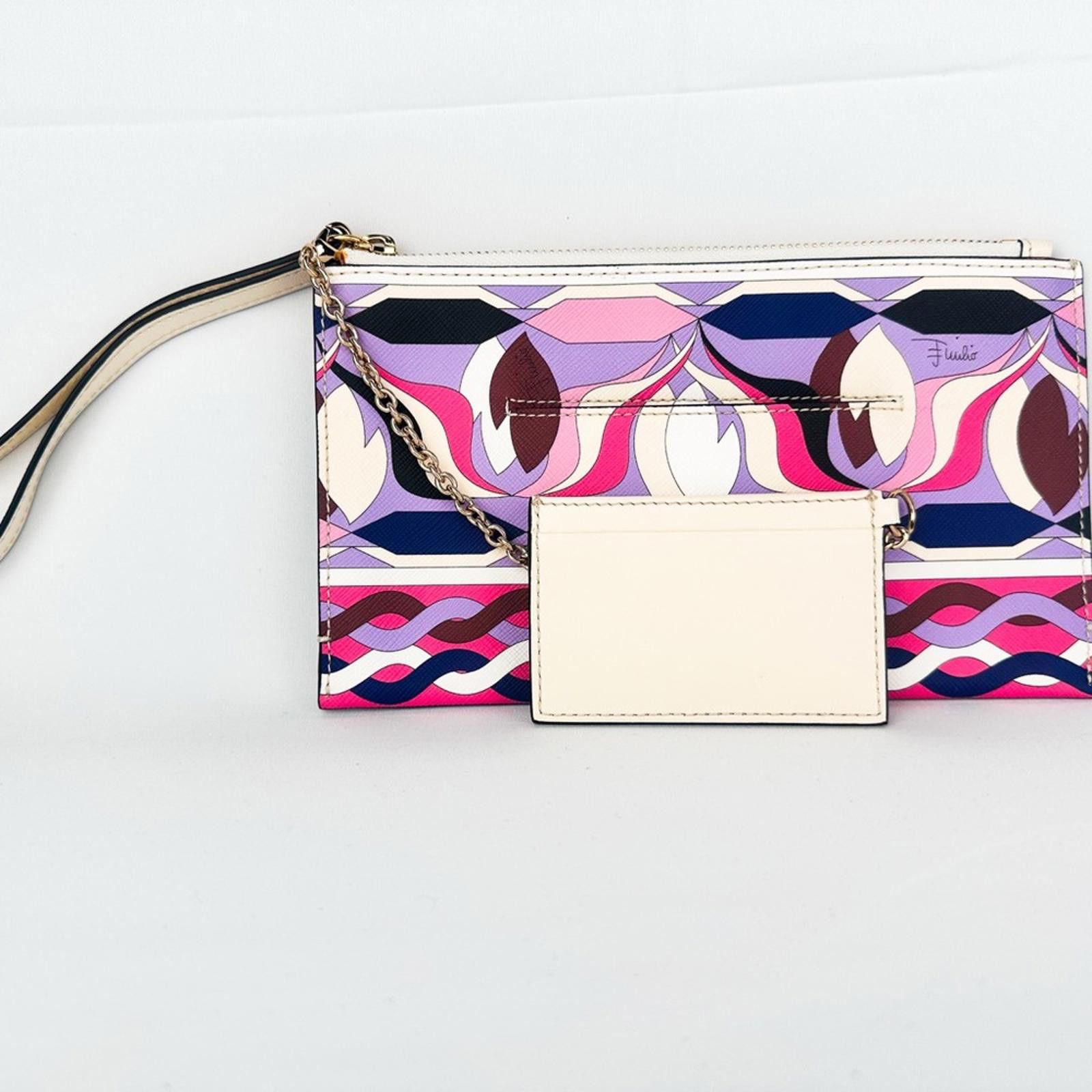 Other Multicolor Printed Leather Wristlet Clutch Card Holder Size ONE SIZE - 1 Thumbnail