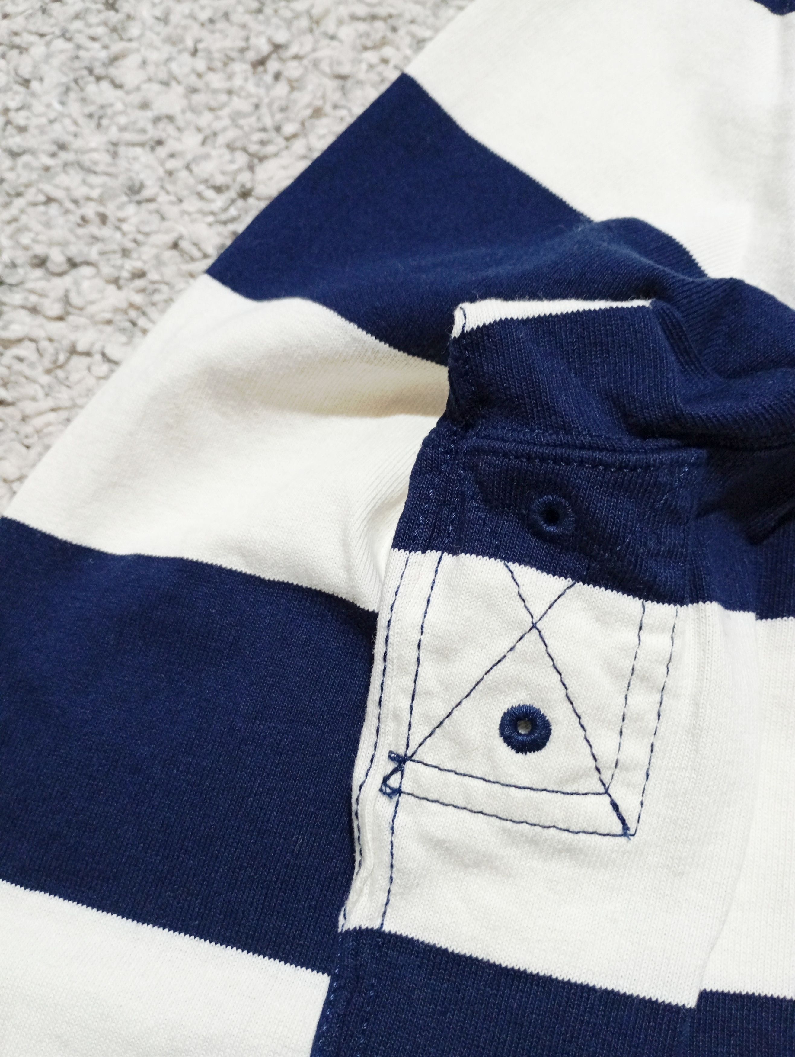 Polo Ralph Lauren Vintage Polo Ralph Lauren Striped Boxy Rugby Hooded Shirt Size US XXL / EU 58 / 5 - 11 Thumbnail
