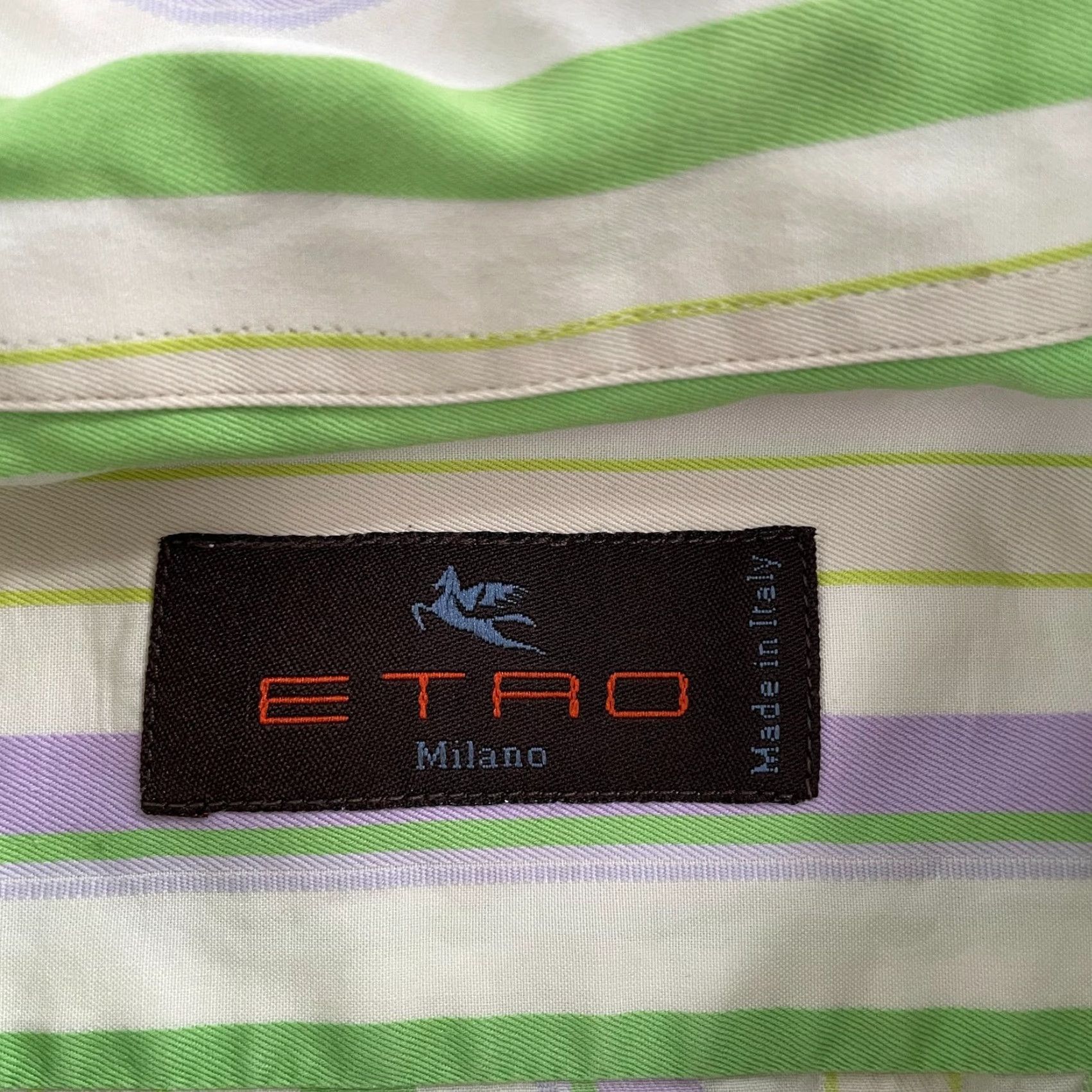 Etro Etro Shirt Adult 44 Striped Button Up Long Sleeve Made In Italy Designer Mens Size US XXL / EU 58 / 5 - 6 Thumbnail