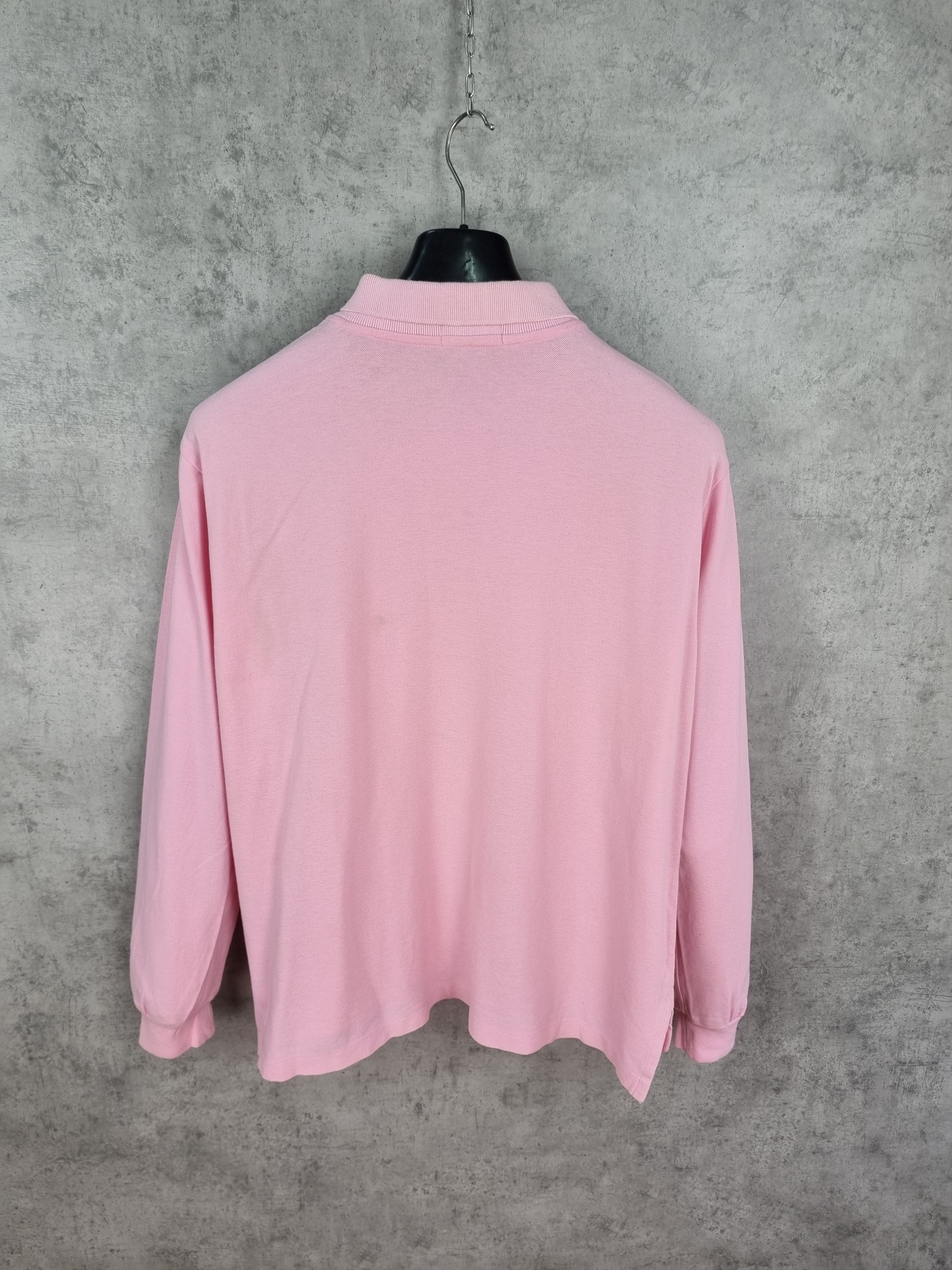 Polo Ralph Lauren × Vintage Polo Ralph Lauren Pink Attractive Long Sleeve Polo Size US XL / EU 56 / 4 - 14 Thumbnail
