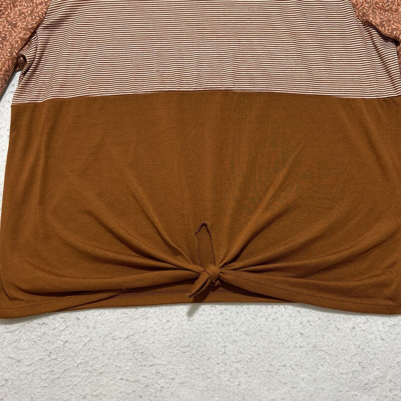 Other Self Esteem Orange Tie Front Lightweight T Shirt Top Size XL / US 12-14 / IT 48-50 - 4 Thumbnail