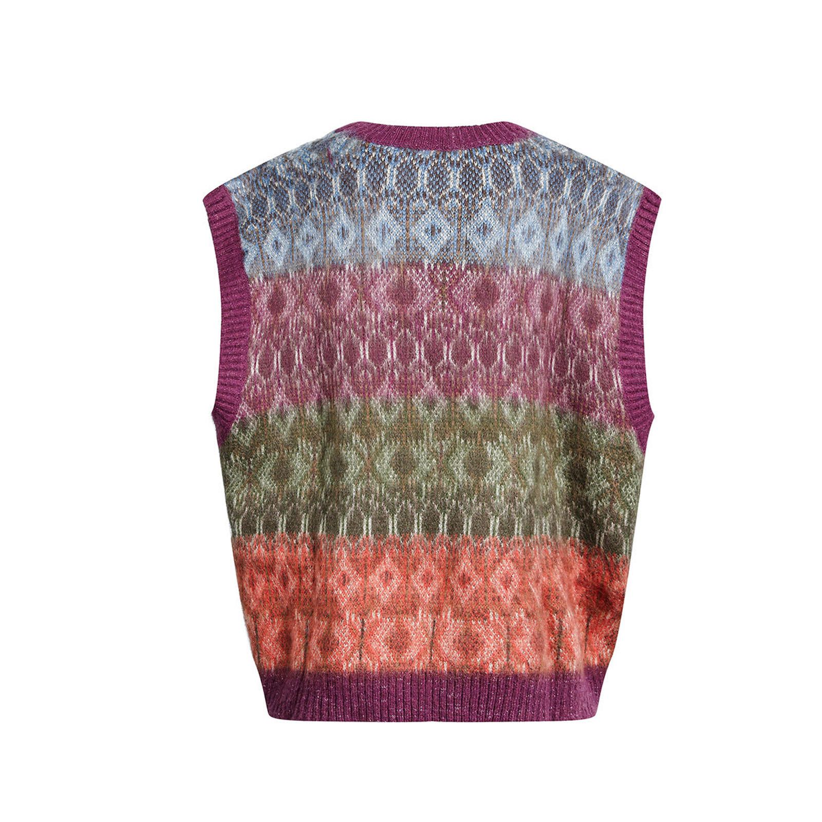 Vintage V-Neck Wool Knit Vest Size US M / EU 48-50 / 2 - 4 Thumbnail