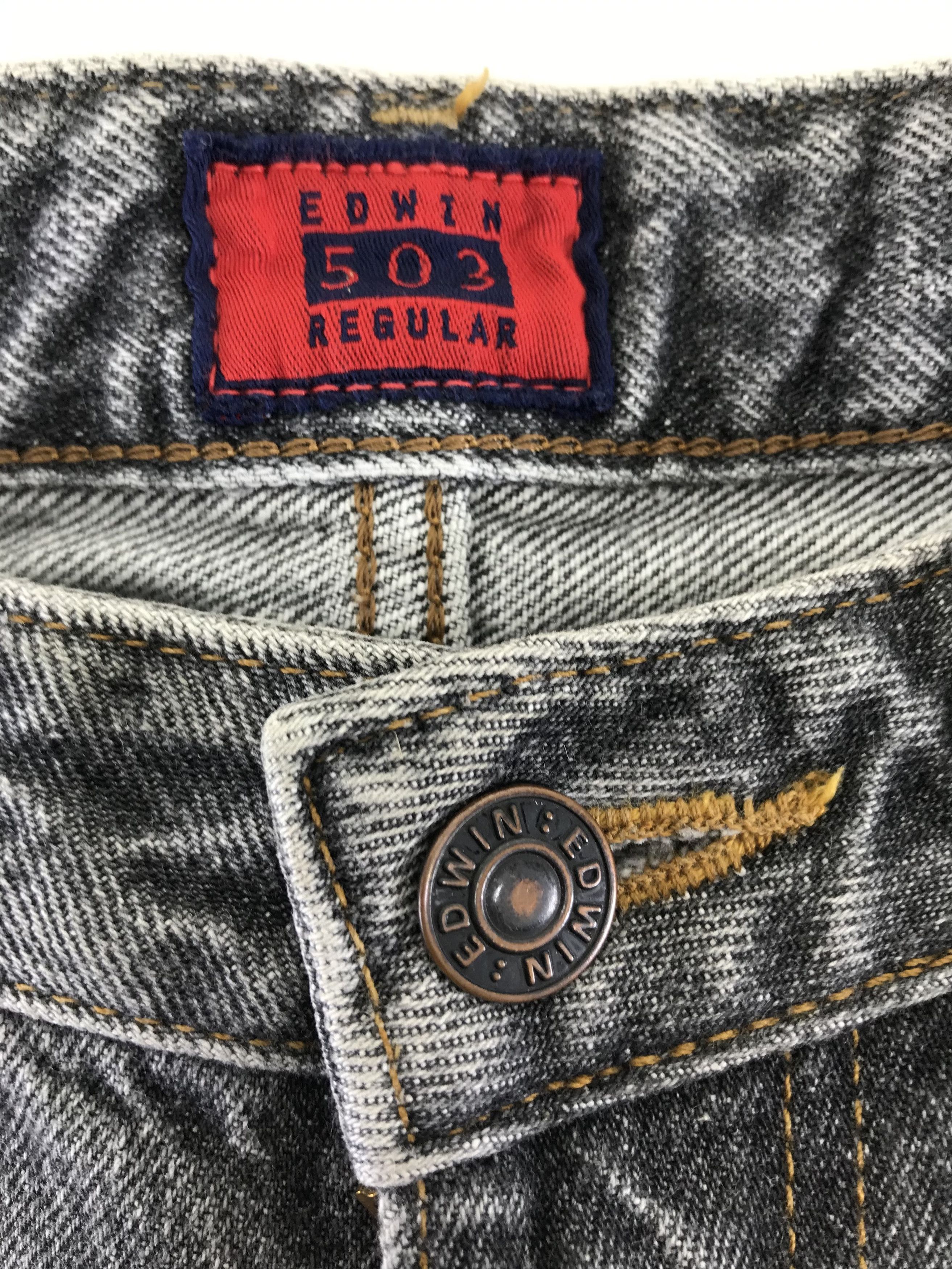 Edwin Vintage Edwin 503 Regular Faded Black Jeans Size US 32 / EU 48 - 10 Thumbnail