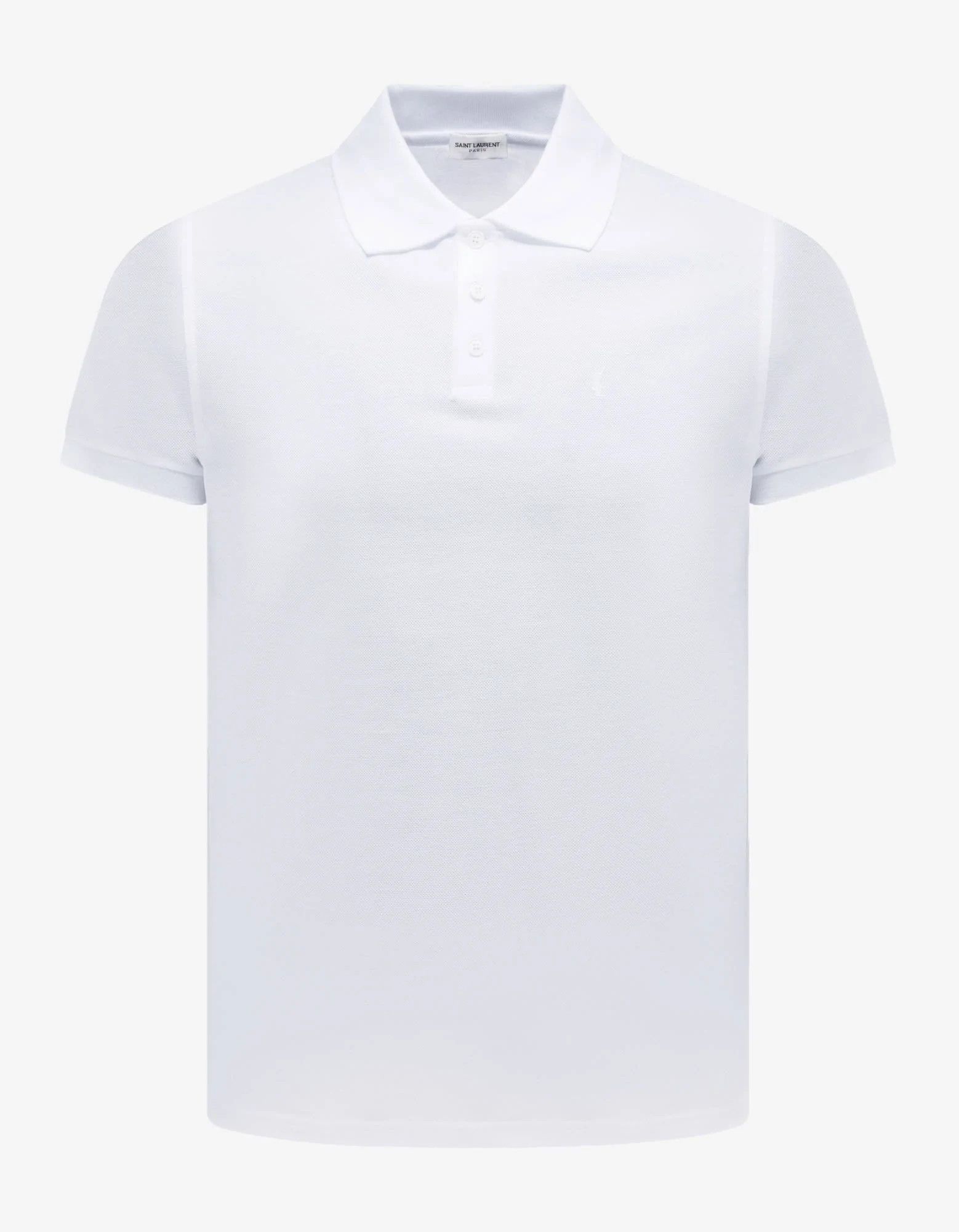 Saint Laurent Paris White Monogram Polo T-Shirt Size US XL / EU 56 / 4 - 1 Thumbnail