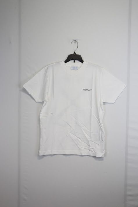 image of Off White O1Rshd1 Scratch Arrow Slim S/s Tee In White, Men's (Size Small)