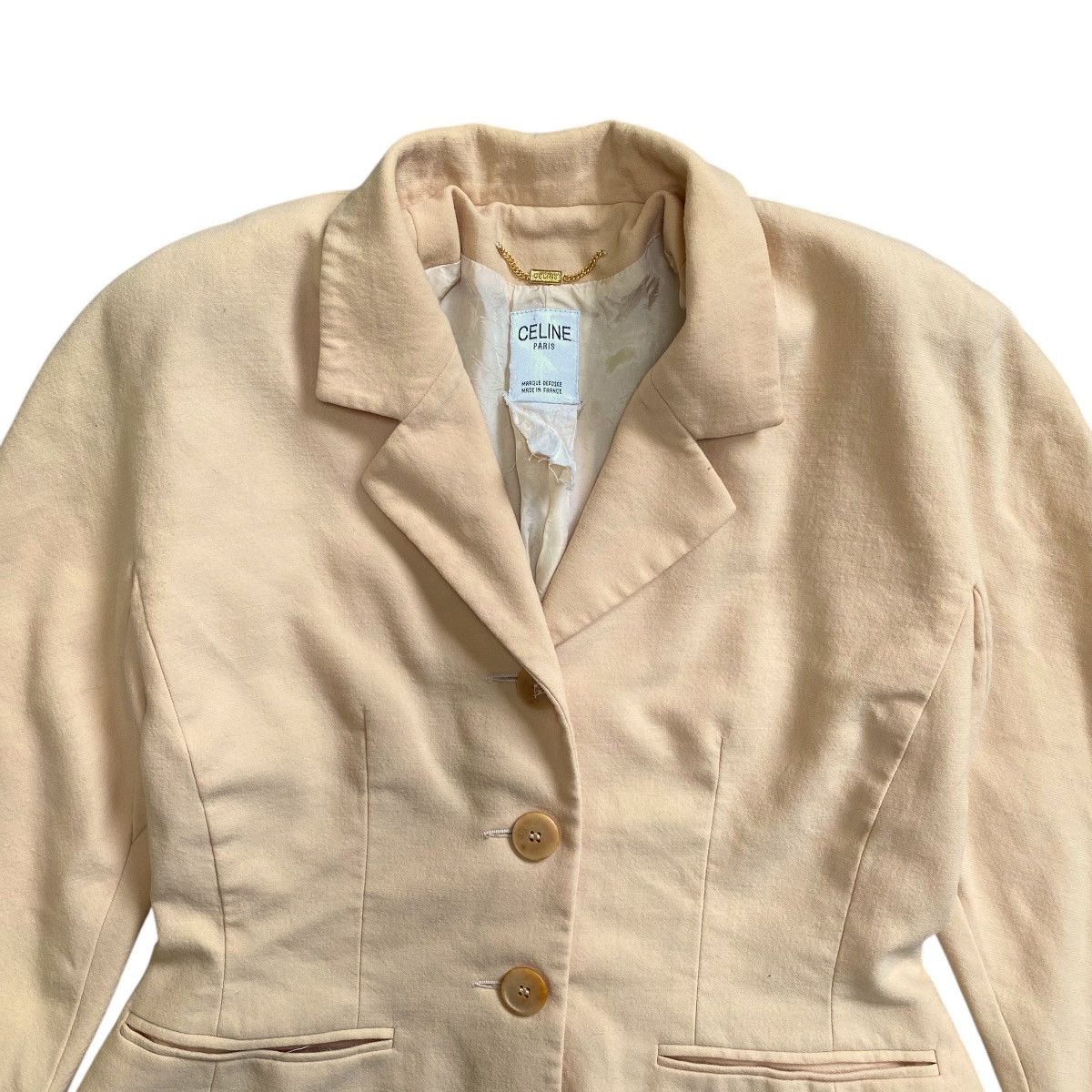 Celine × Vintage 🔥 CELINE PARIS WOMEN BIEGE JACKET Size M / US 6-8 / IT 42-44 - 5 Thumbnail