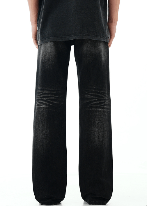Japanese Brand × Jean American black street washed flared cleanfit ripped jeans Size US 32 / EU 48 - 5 Thumbnail