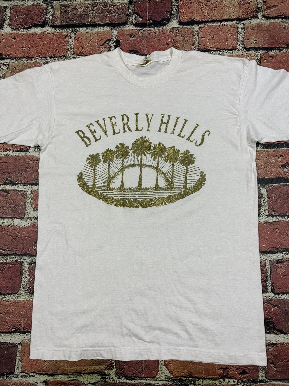Other Vintage Beverly Hills Rodeo Drive T Shirt Glitter Palm Trees Size US L / EU 52-54 / 3 - 2 Thumbnail