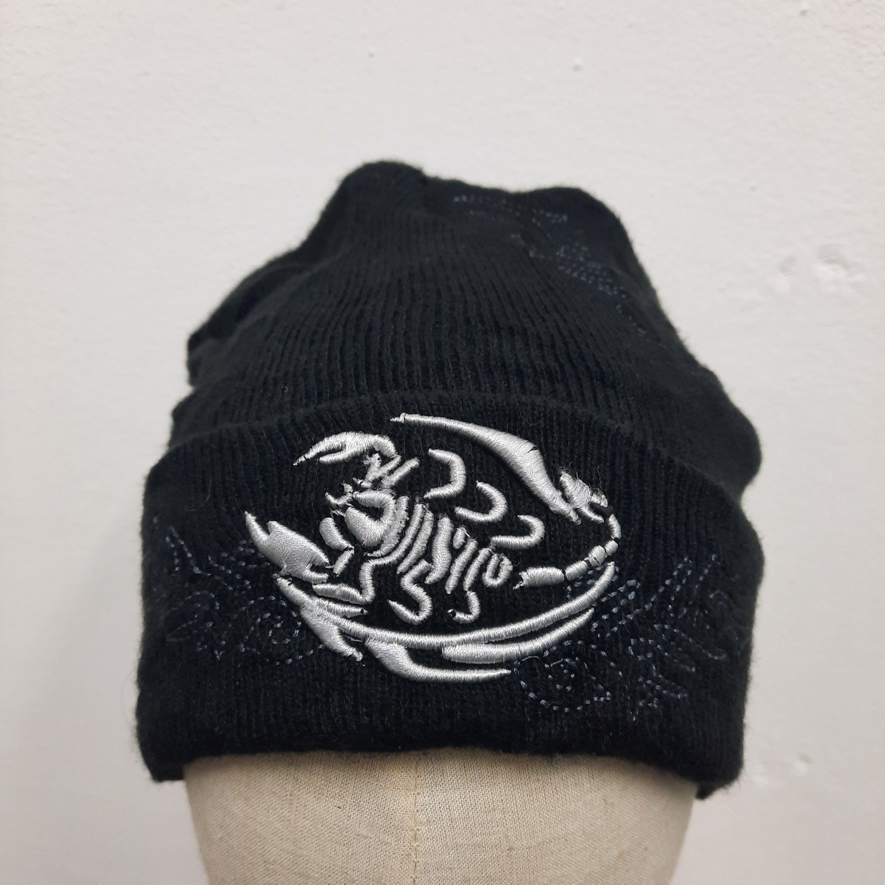 Japanese Brand 💥 Tattoo design embroidery punk gothic style beanie Size ONE SIZE - 3 Thumbnail