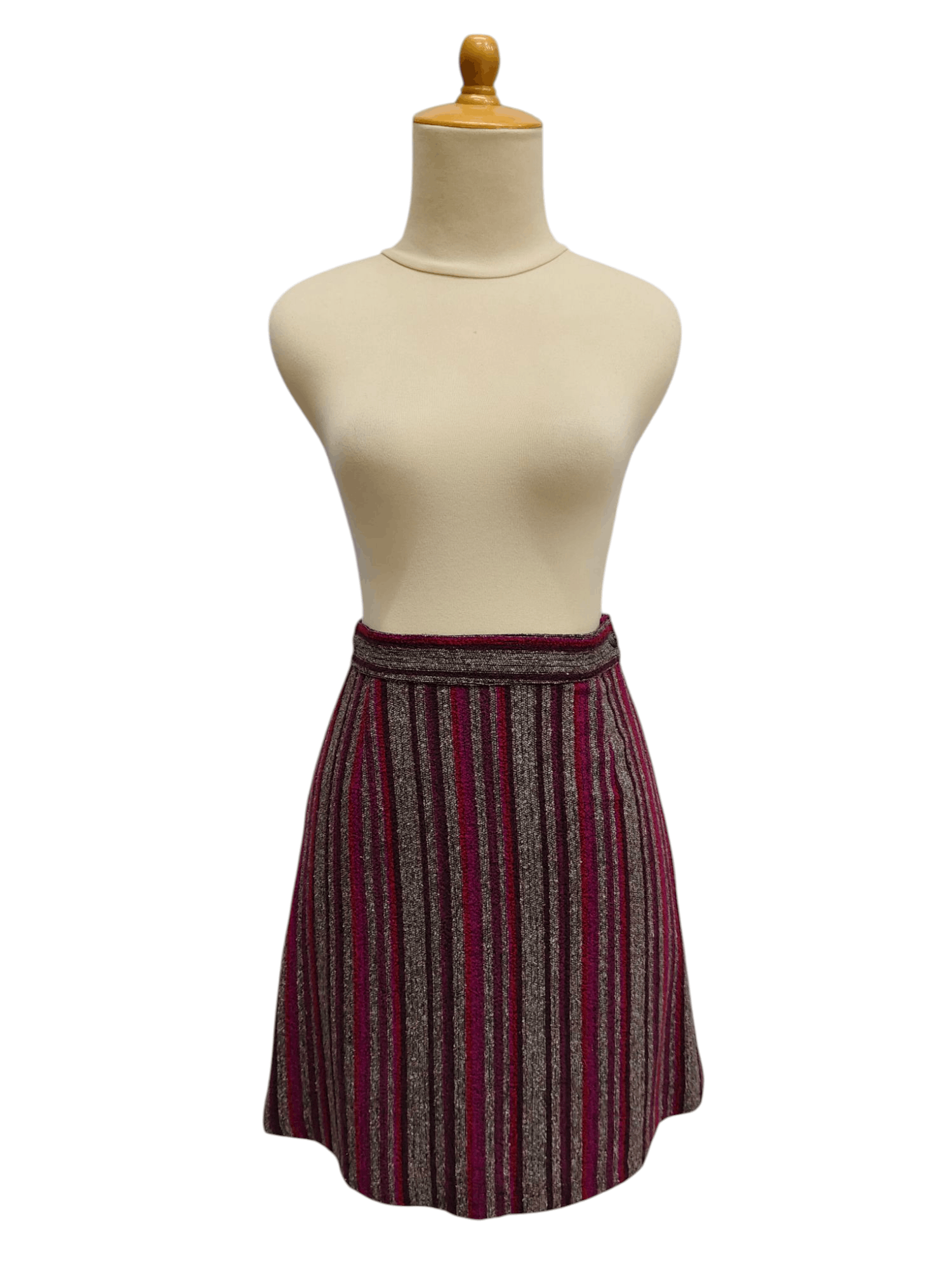 Versace Jeans Couture 80s Versace JC 🇮🇹 Archive Minimal Striped Wool Skirt Size 28" / US 6 / IT 42 - 1 Thumbnail