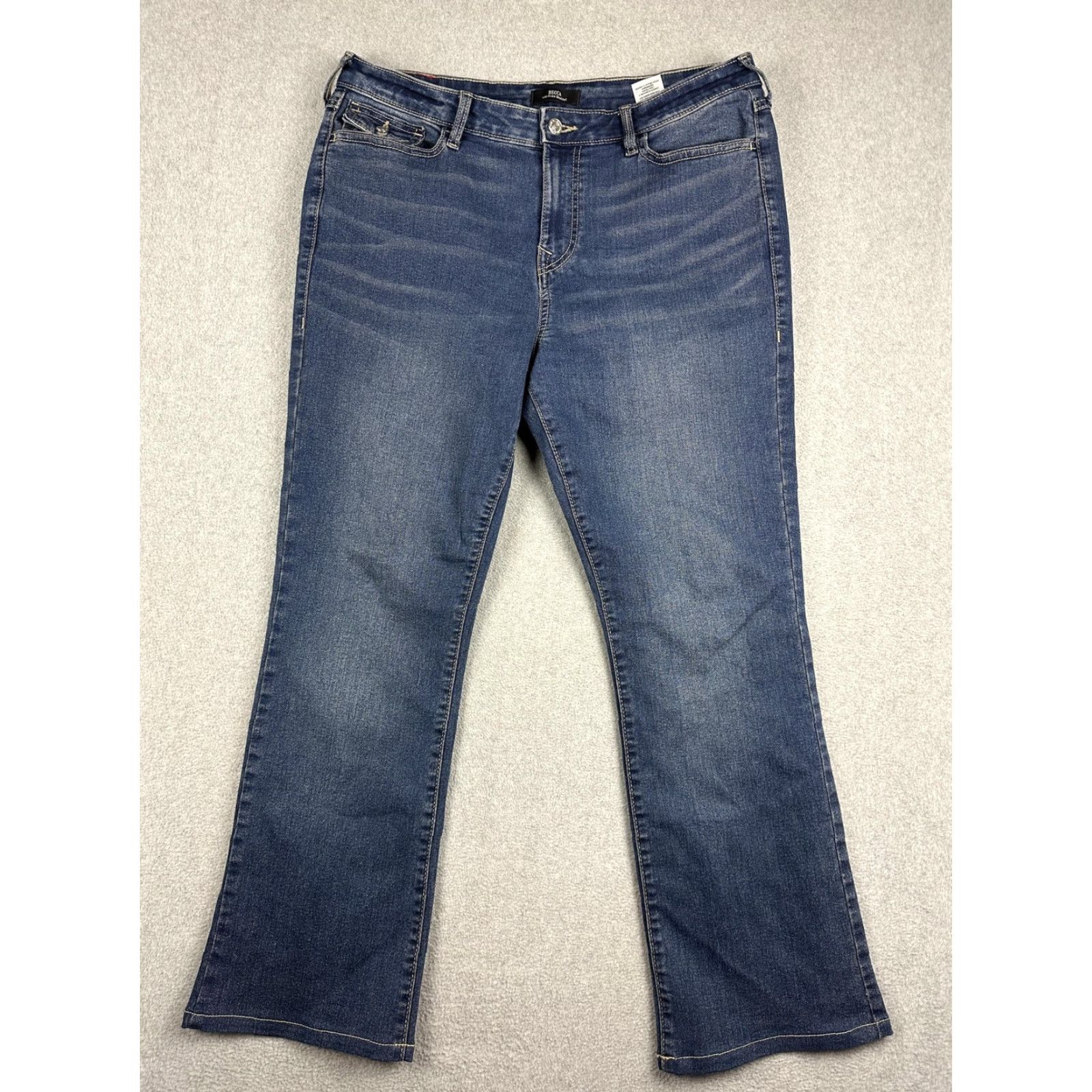 True Religion VINTAGE True Religion Becca Jeans Womens 34 Blue Medium Wash Mid Rise Bootcut Rhinestone Size 24" / US 00 / IT 34 - 3 Thumbnail