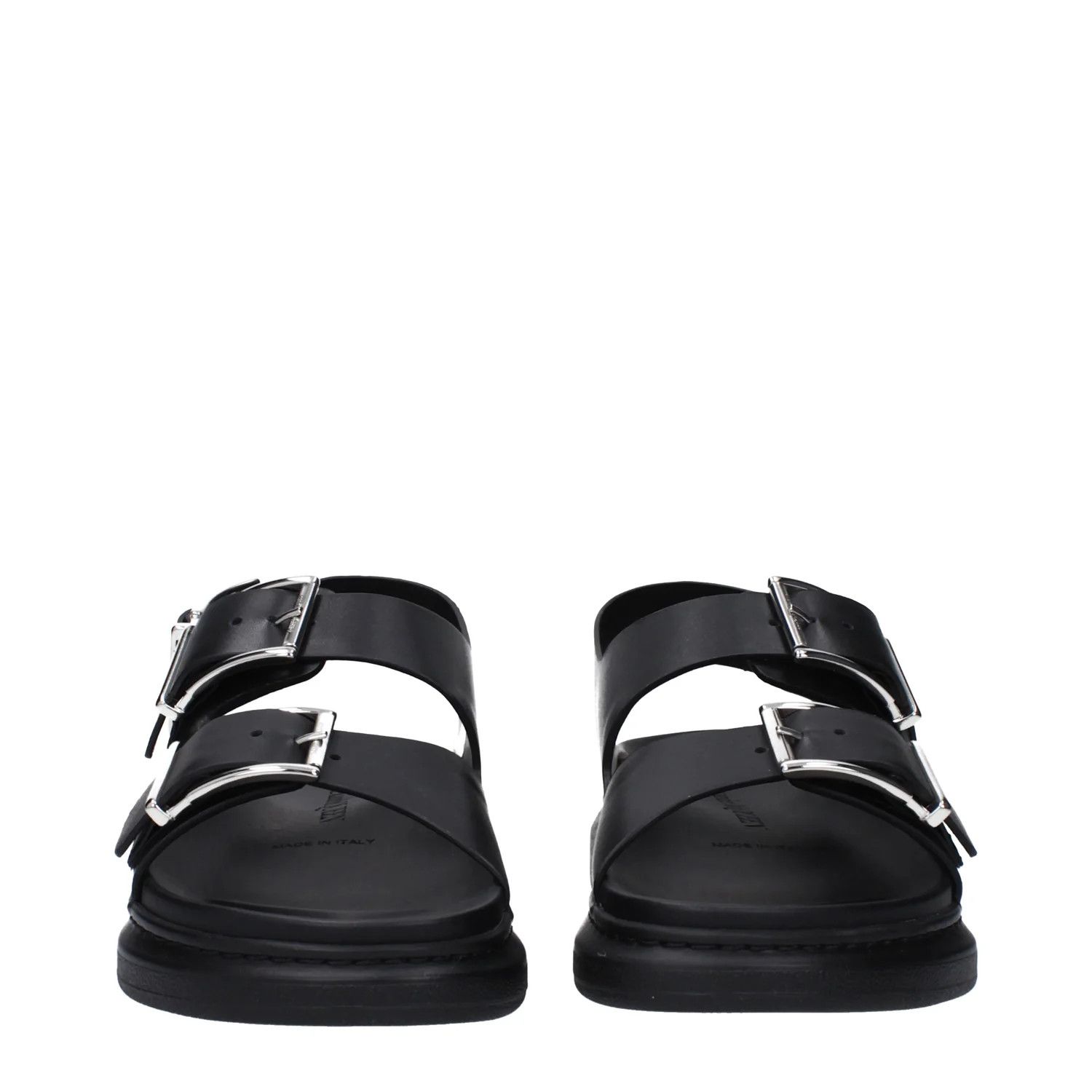 Alexander McQueen ob1o1e0225 Leather Slippers in Black Size US 8 / EU 41 - 3 Thumbnail